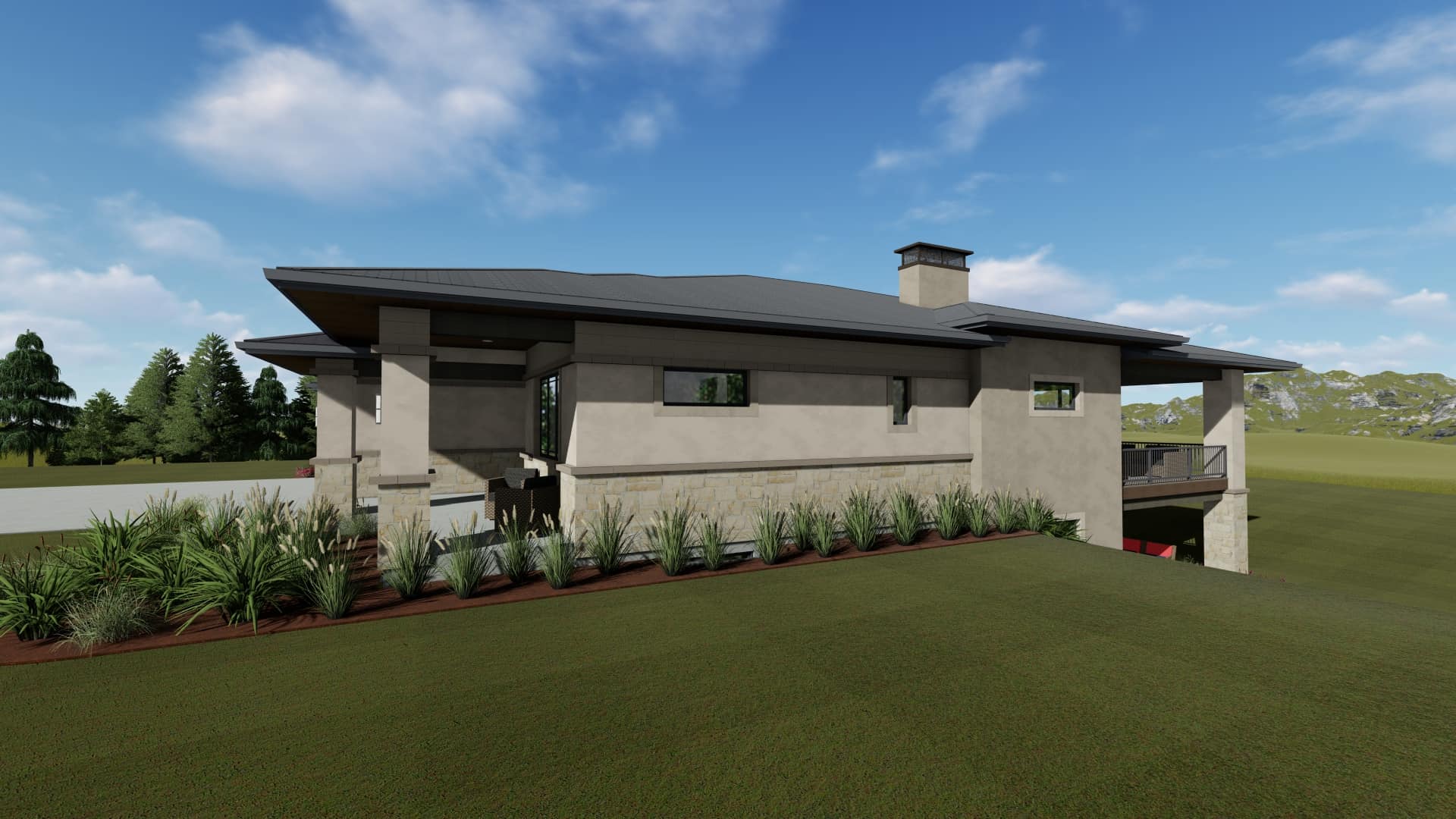 Side View of this 3-Bedroom, 2539 Sq Ft Plan - 194-1054