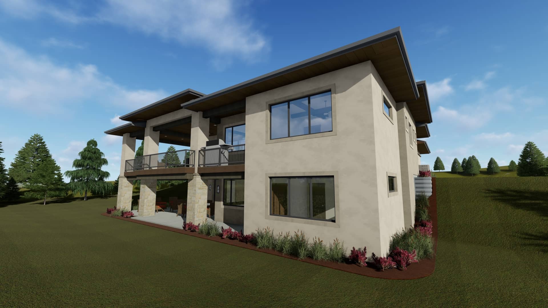 Side View of this 3-Bedroom, 2539 Sq Ft Plan - 194-1054