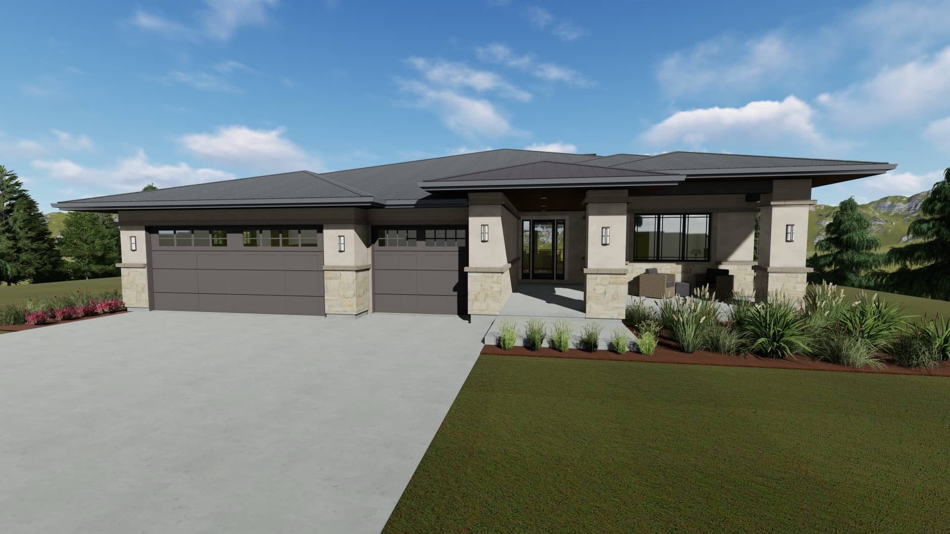 Contemporary home (ThePlanCollection: Plan #194-1054)