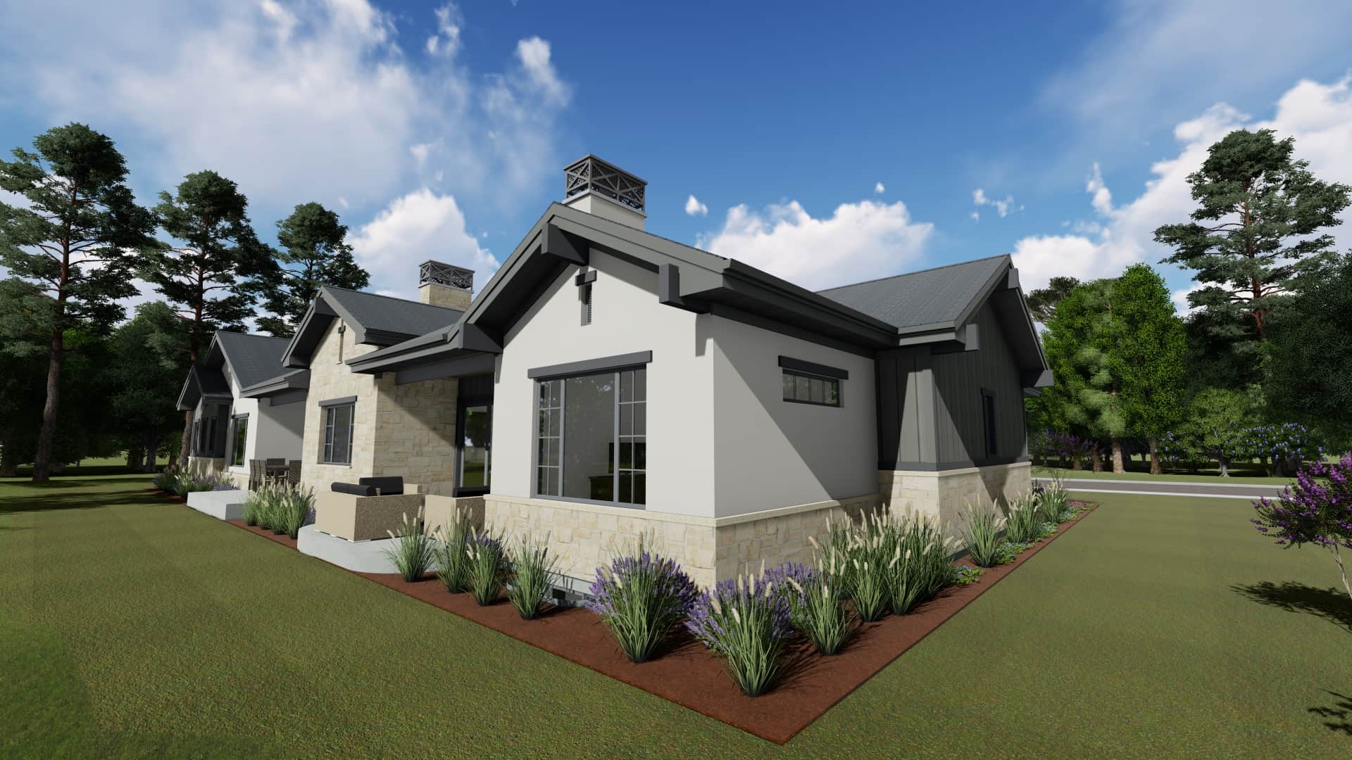 Side View of this 4-Bedroom, 3692 Sq Ft Plan - 194-1057