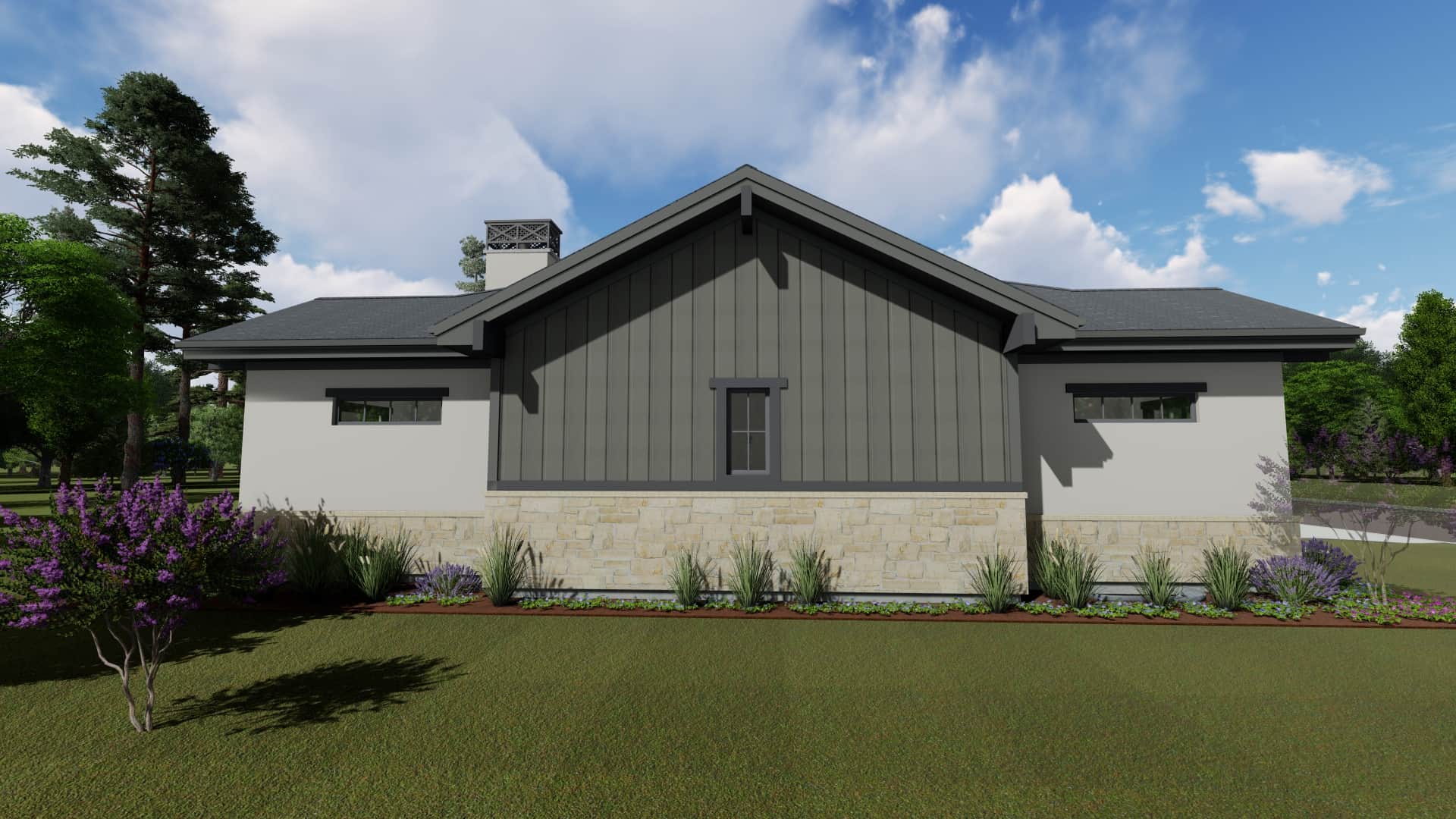 Side View of this 4-Bedroom, 3692 Sq Ft Plan - 194-1057