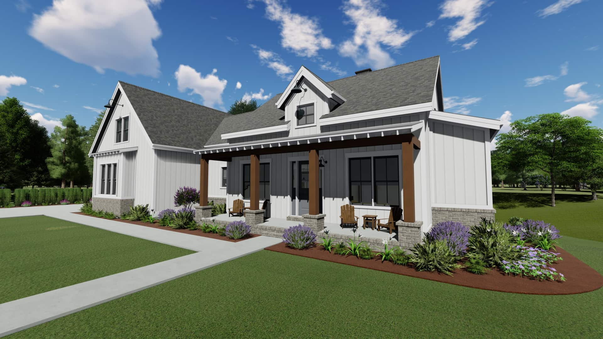 Right Side View of this 3-Bedroom, 2729 Sq Ft Plan - 194-1058