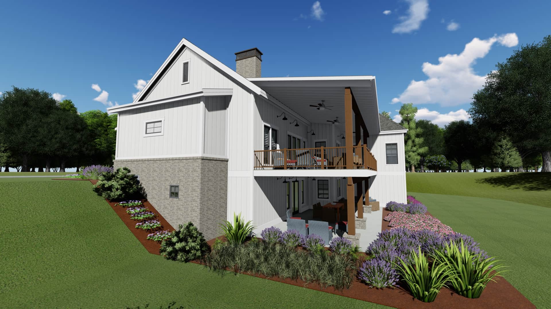 Side View of this 3-Bedroom, 2729 Sq Ft Plan - 194-1058