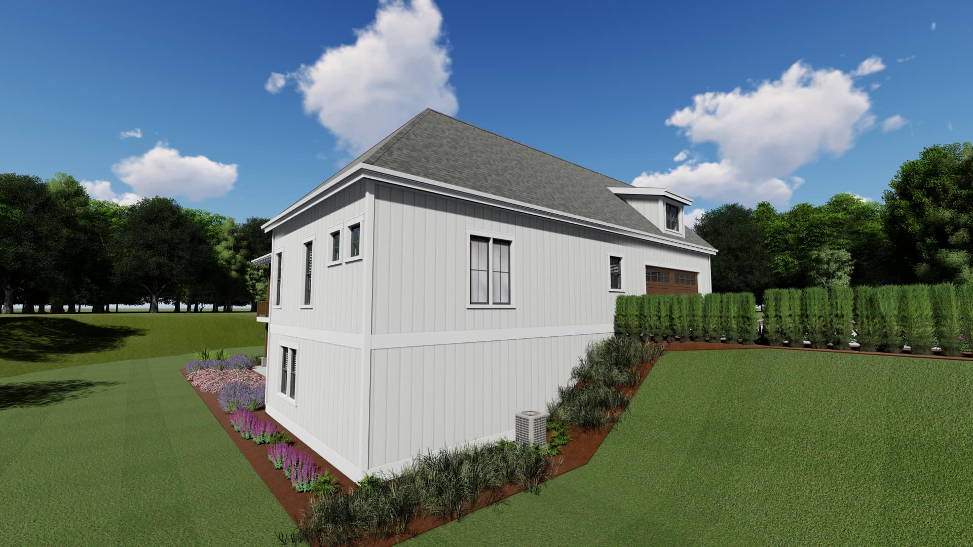 Side View of this 3-Bedroom, 2729 Sq Ft Plan - 194-1058