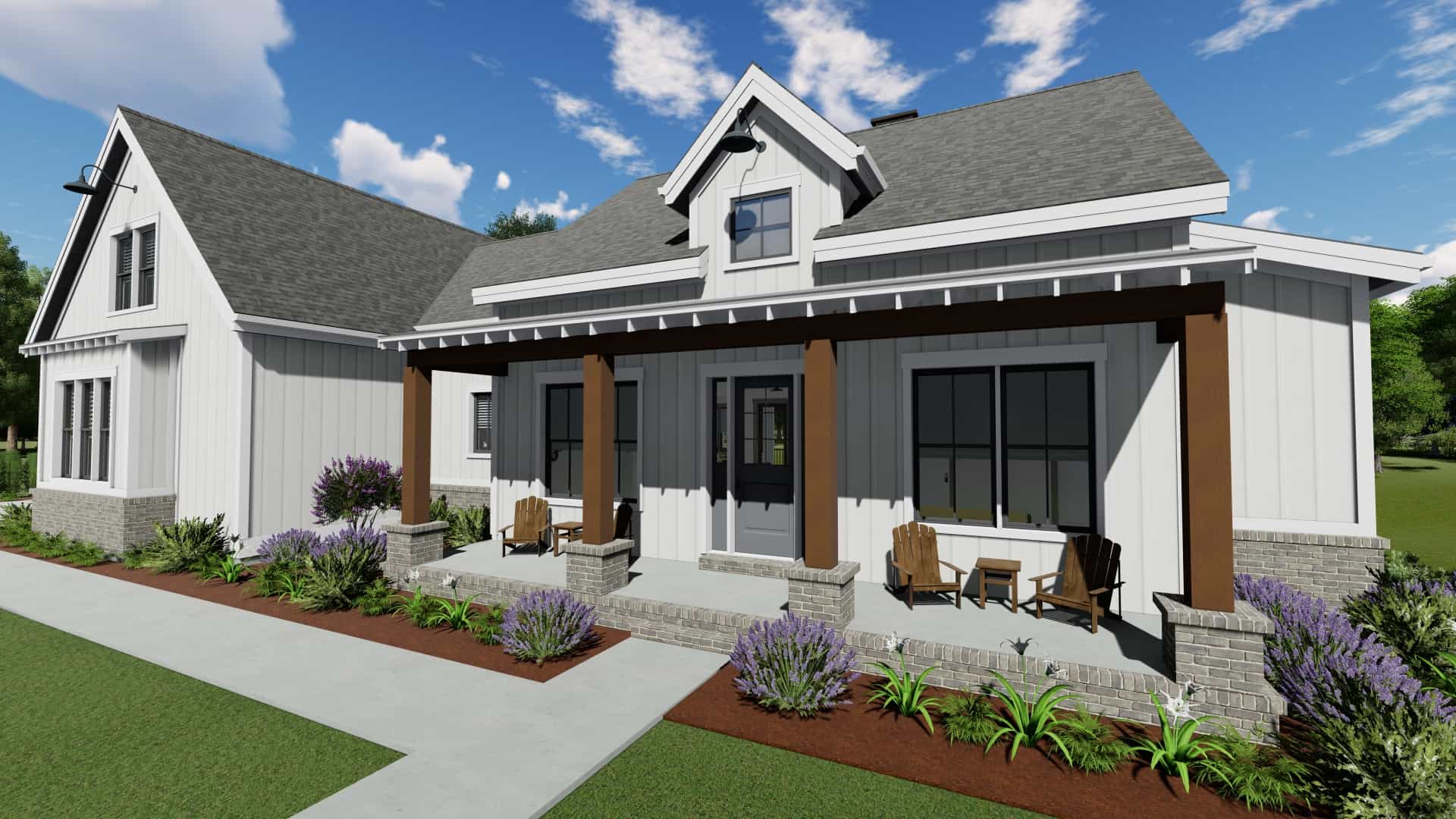 Front View of this 3-Bedroom, 2729 Sq Ft Plan - 194-1058
