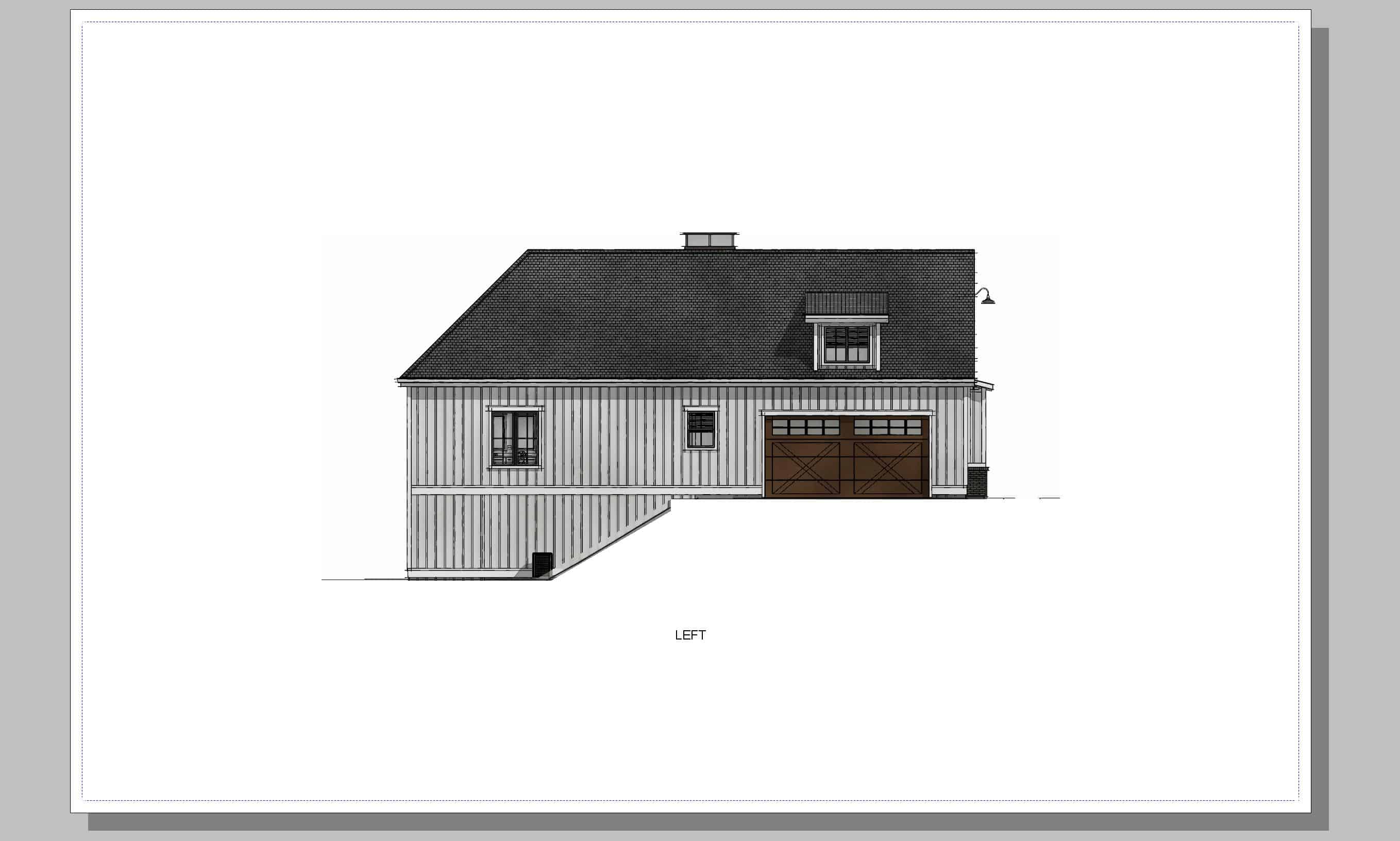 Left Side View of this 3-Bedroom, 2729 Sq Ft Plan - 194-1058