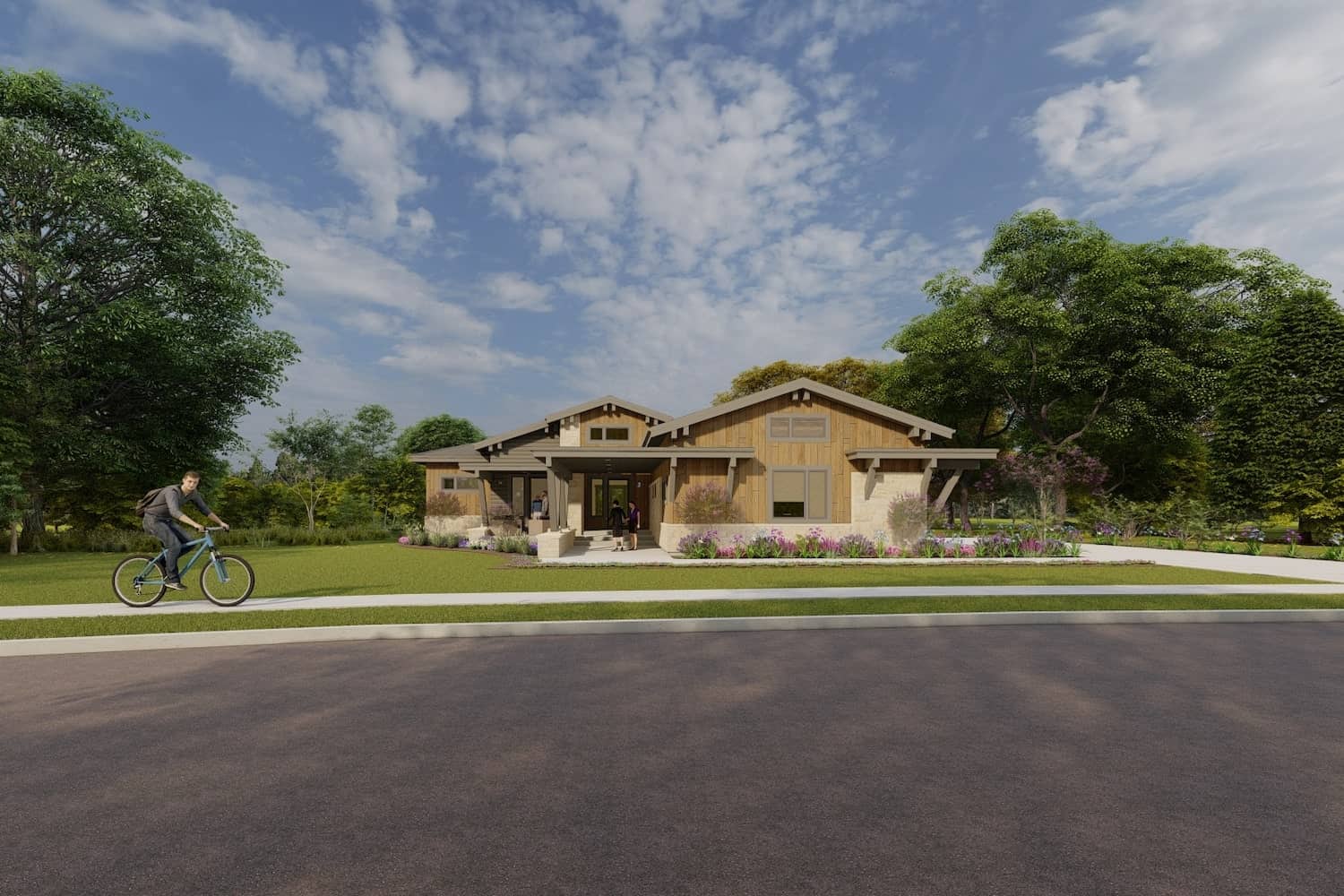 Front View of this 4-Bedroom, 5092 Sq Ft Plan - 194-1059