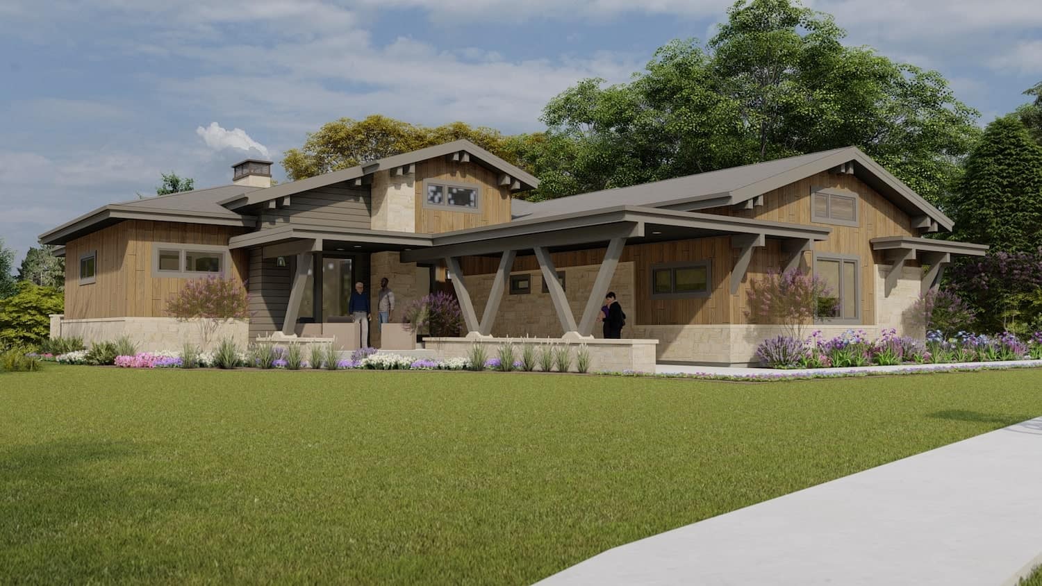 Left Side View of this 4-Bedroom, 5092 Sq Ft Plan - 194-1059