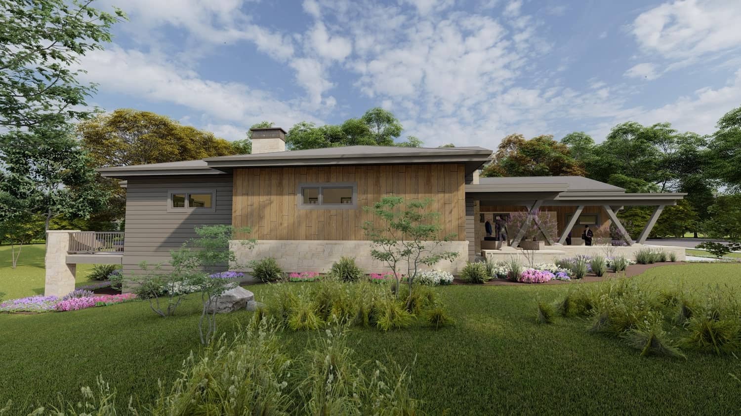 Left Side View of this 4-Bedroom, 5092 Sq Ft Plan - 194-1059