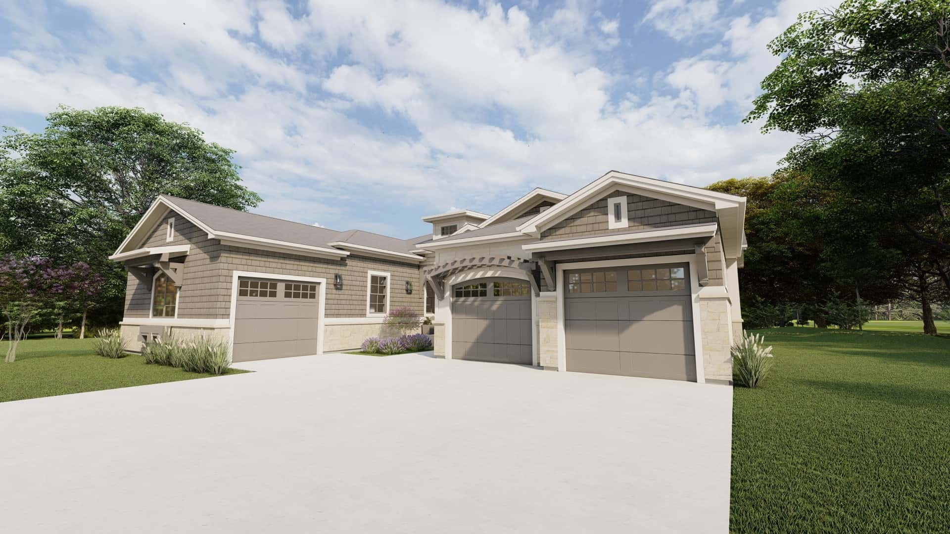 Garage of this 5-Bedroom, 4576 Sq Ft Plan - 194-1060