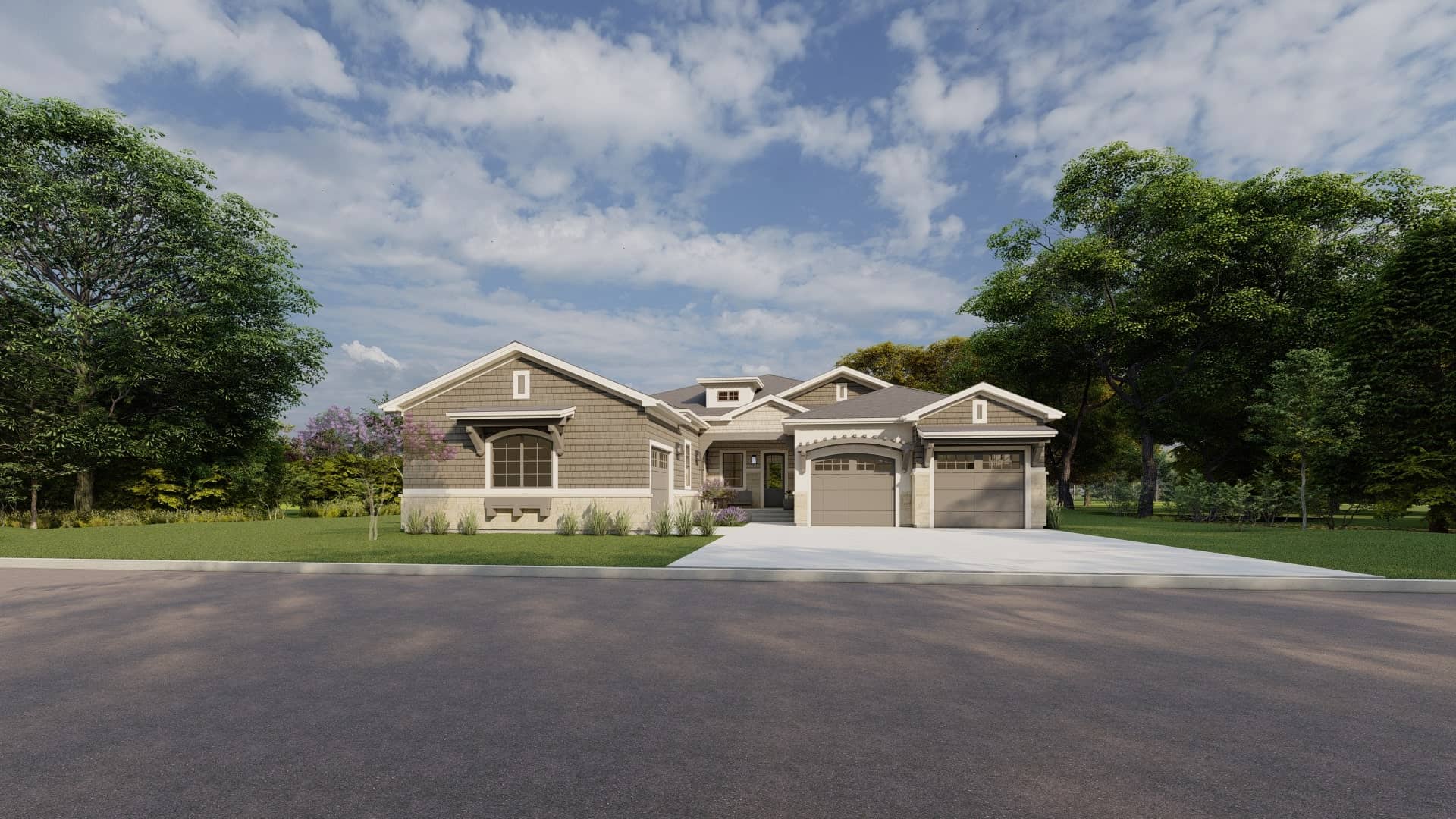 Front View of this 5-Bedroom, 4576 Sq Ft Plan - 194-1060