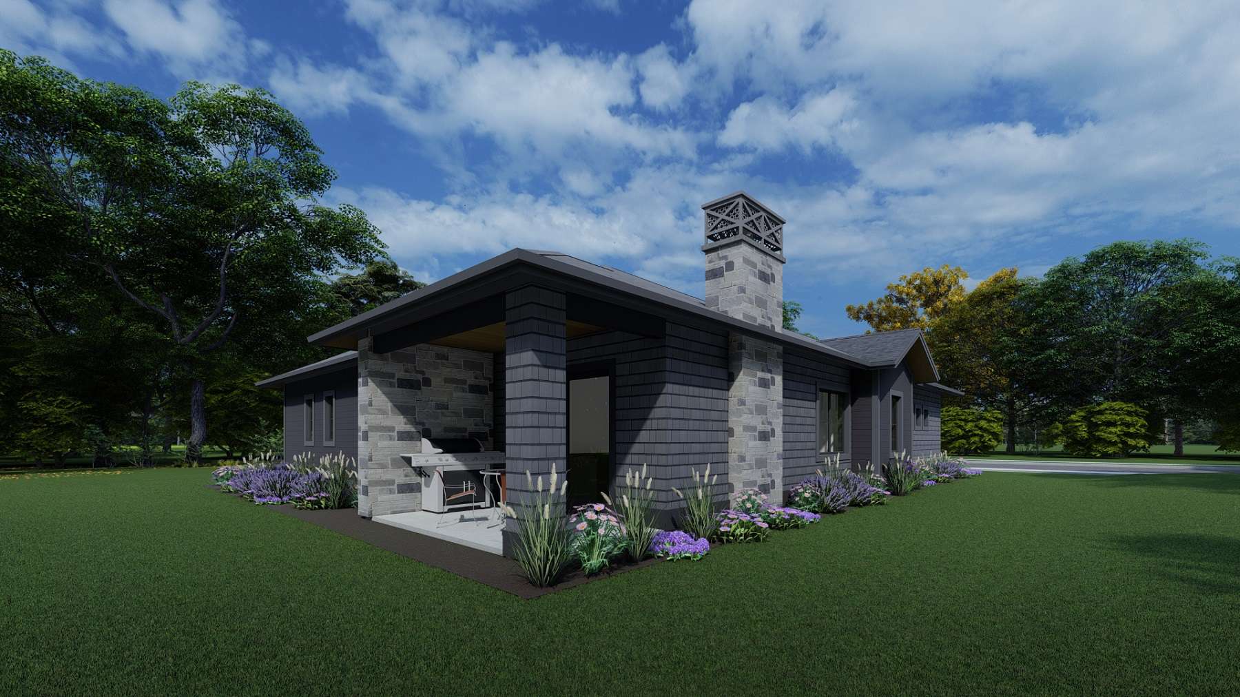 Left Side View of this 2-Bedroom, 1567 Sq Ft Plan - 194-1061