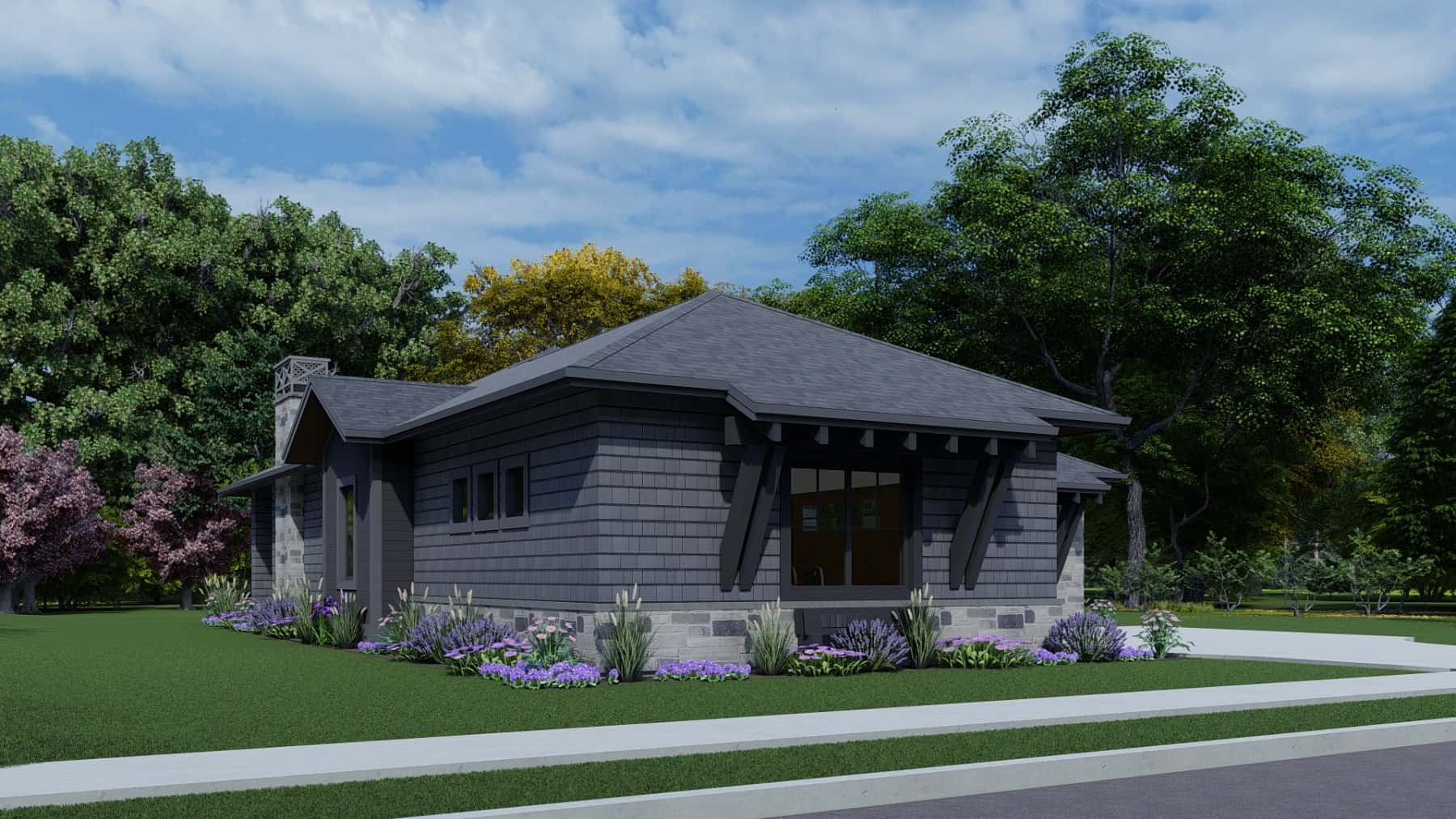 Front View of this 2-Bedroom, 1567 Sq Ft Plan - 194-1061