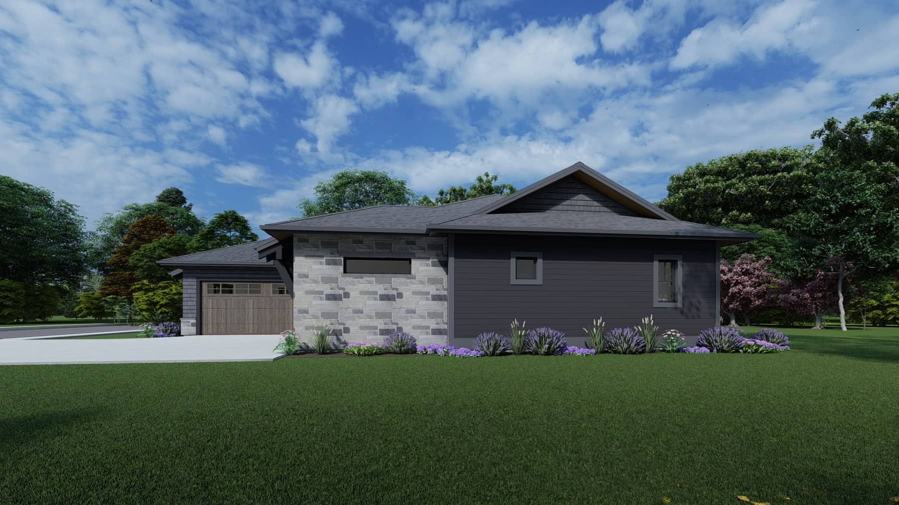 Right Side View of this 2-Bedroom, 1567 Sq Ft Plan - 194-1061