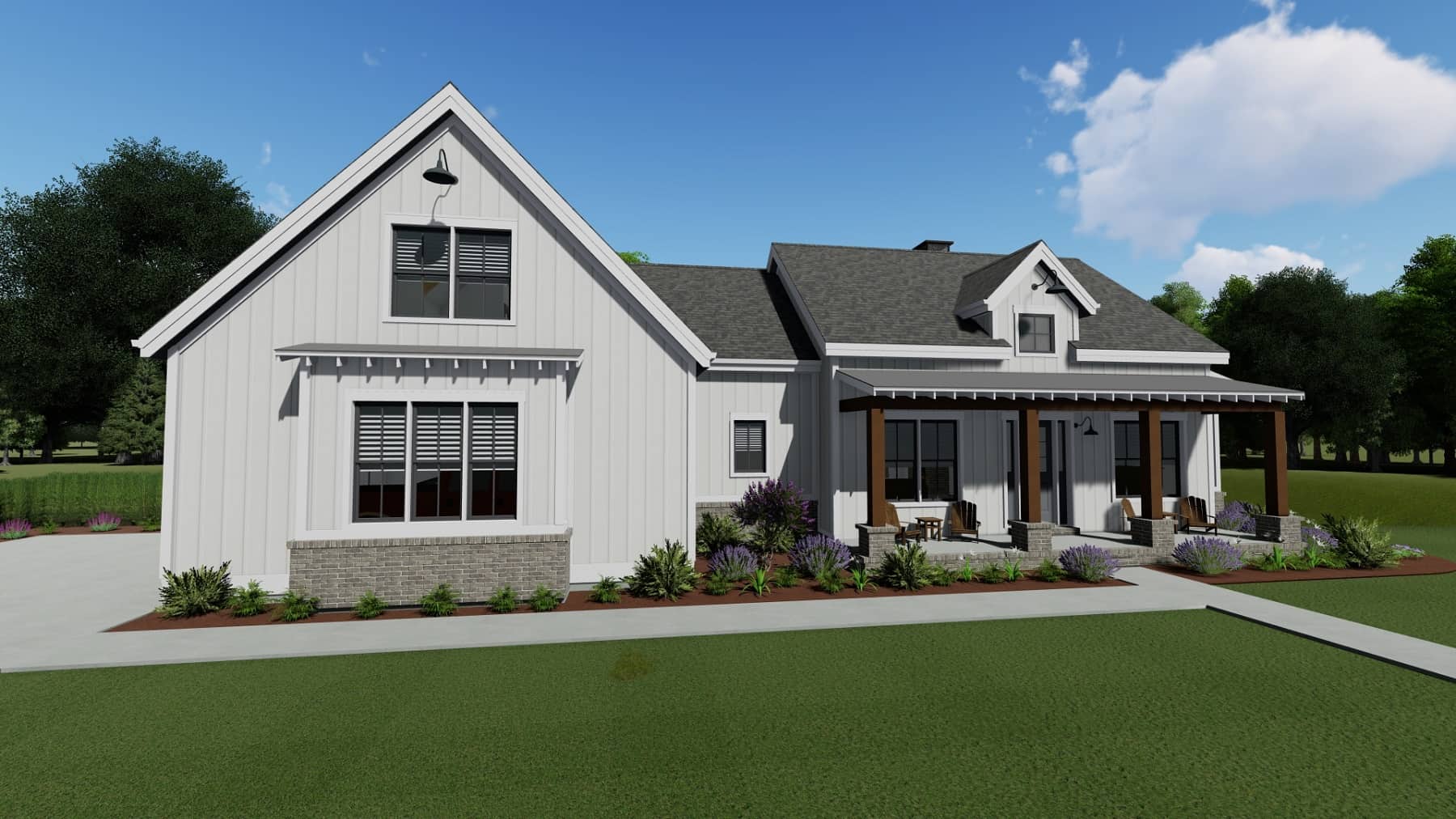 Front View of this 3-Bedroom, 2729 Sq Ft Plan - 194-1062