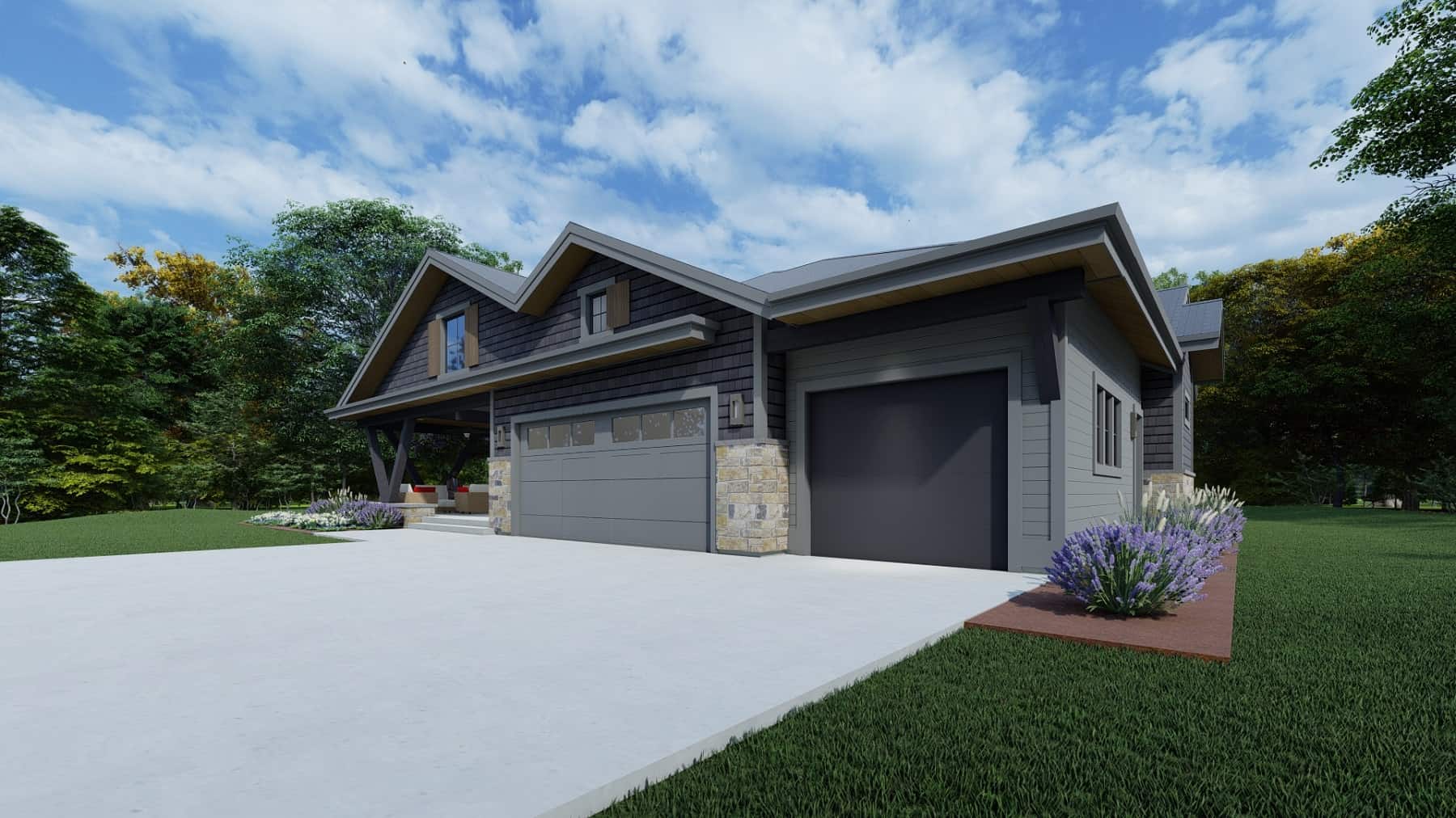 Garage of this 5-Bedroom, 2415 Sq Ft Plan - 194-1063