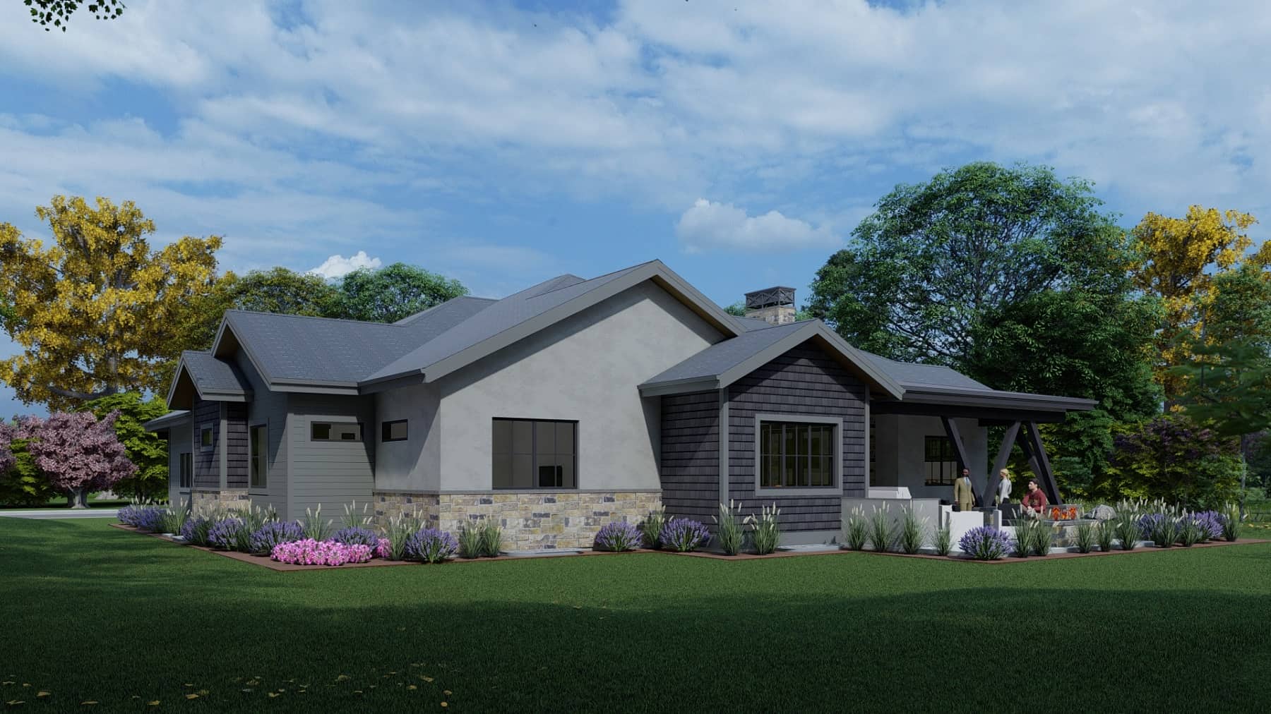 Rear View of this 5-Bedroom, 2415 Sq Ft Plan - 194-1063