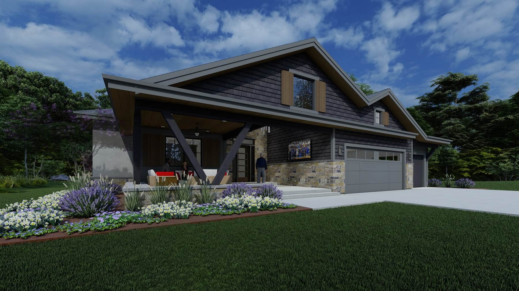 Front View of this 5-Bedroom, 2415 Sq Ft Plan - 194-1063
