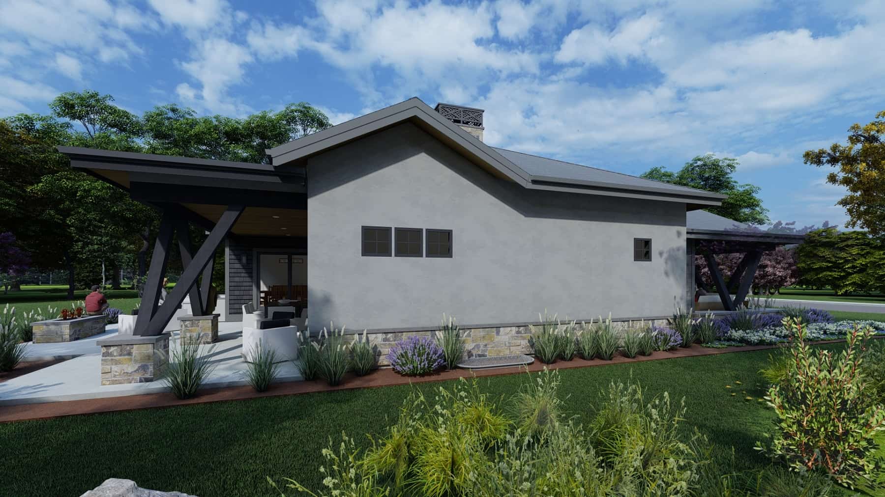 Side View of this 5-Bedroom, 2415 Sq Ft Plan - 194-1063