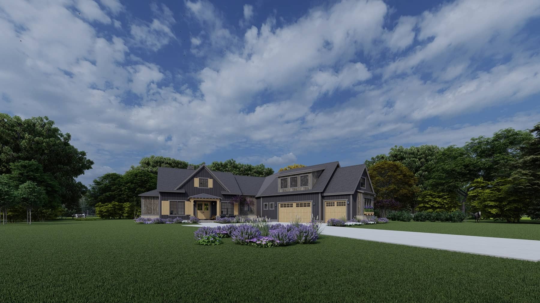 Front View of this 3-Bedroom, 3525 Sq Ft Plan - 194-1064