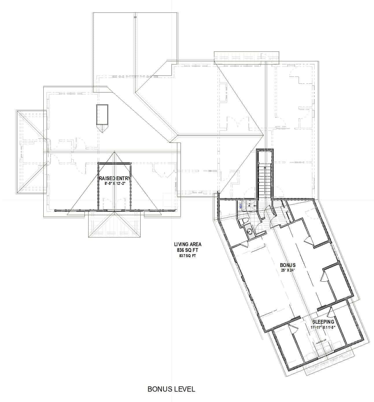 Bonus Room of Ranch Plan #194-1064
