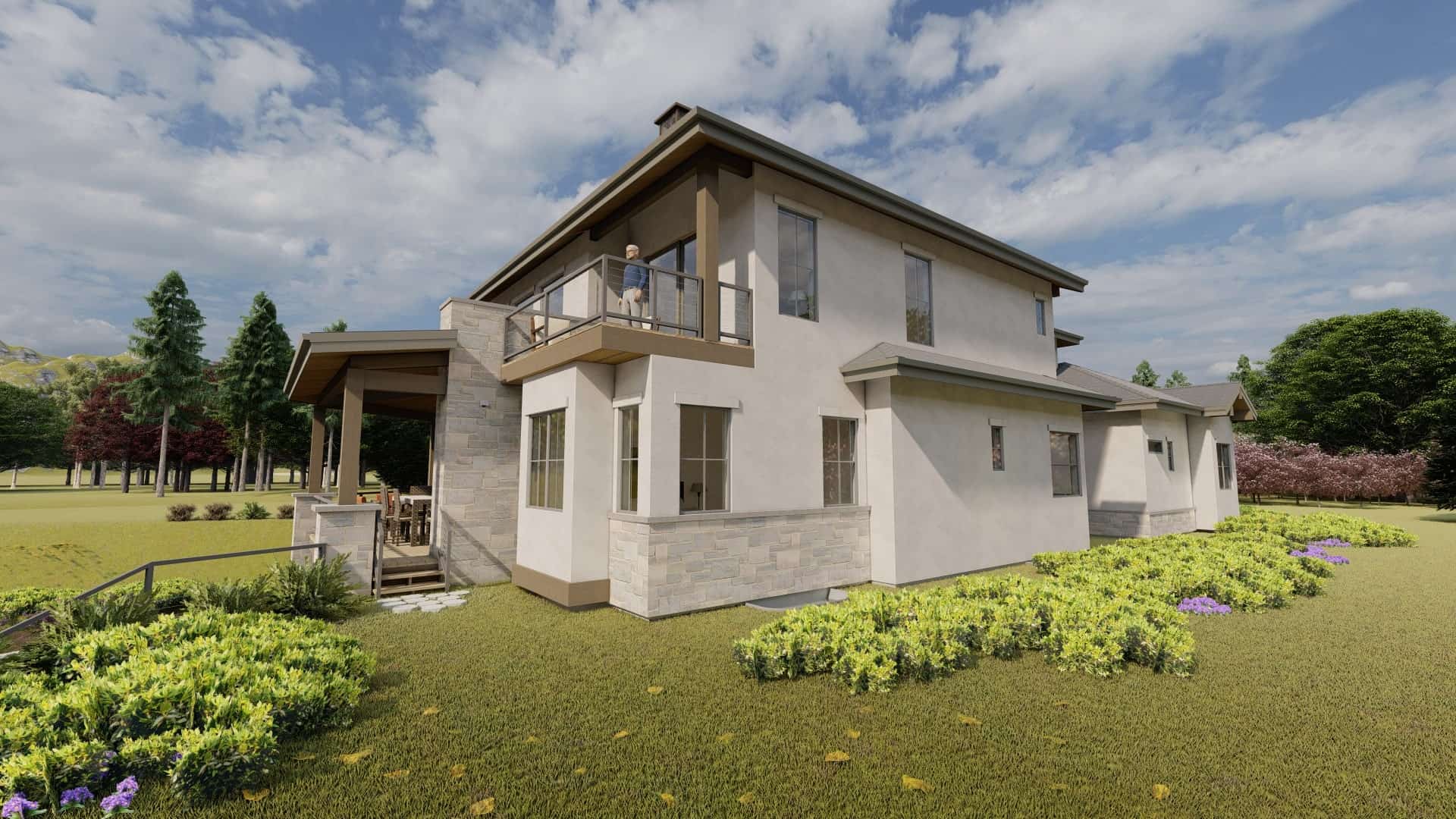 Side View of this 6-Bedroom, 5419 Sq Ft Plan - 194-1065