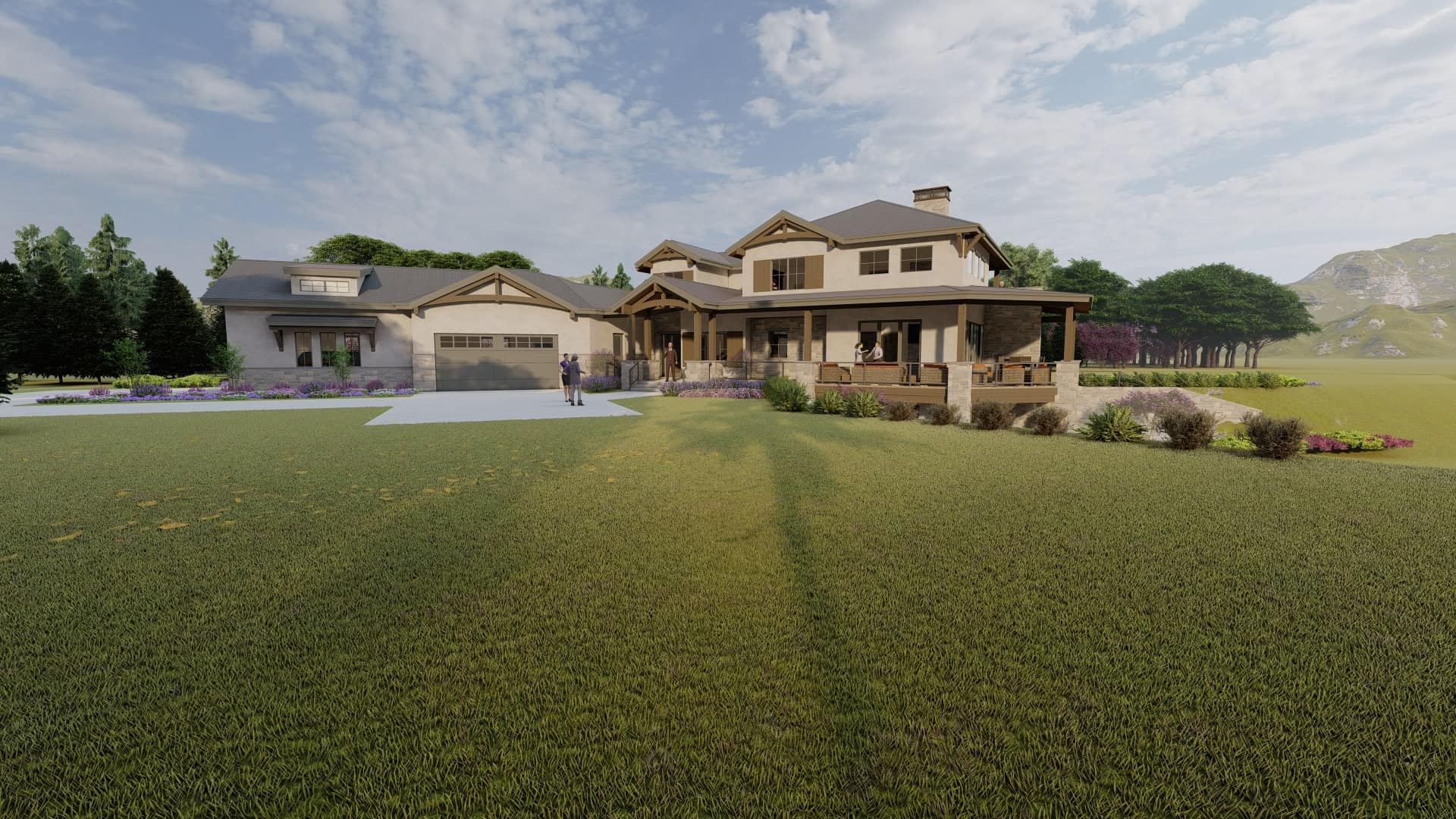 Front View of this 6-Bedroom, 5419 Sq Ft Plan - 194-1065
