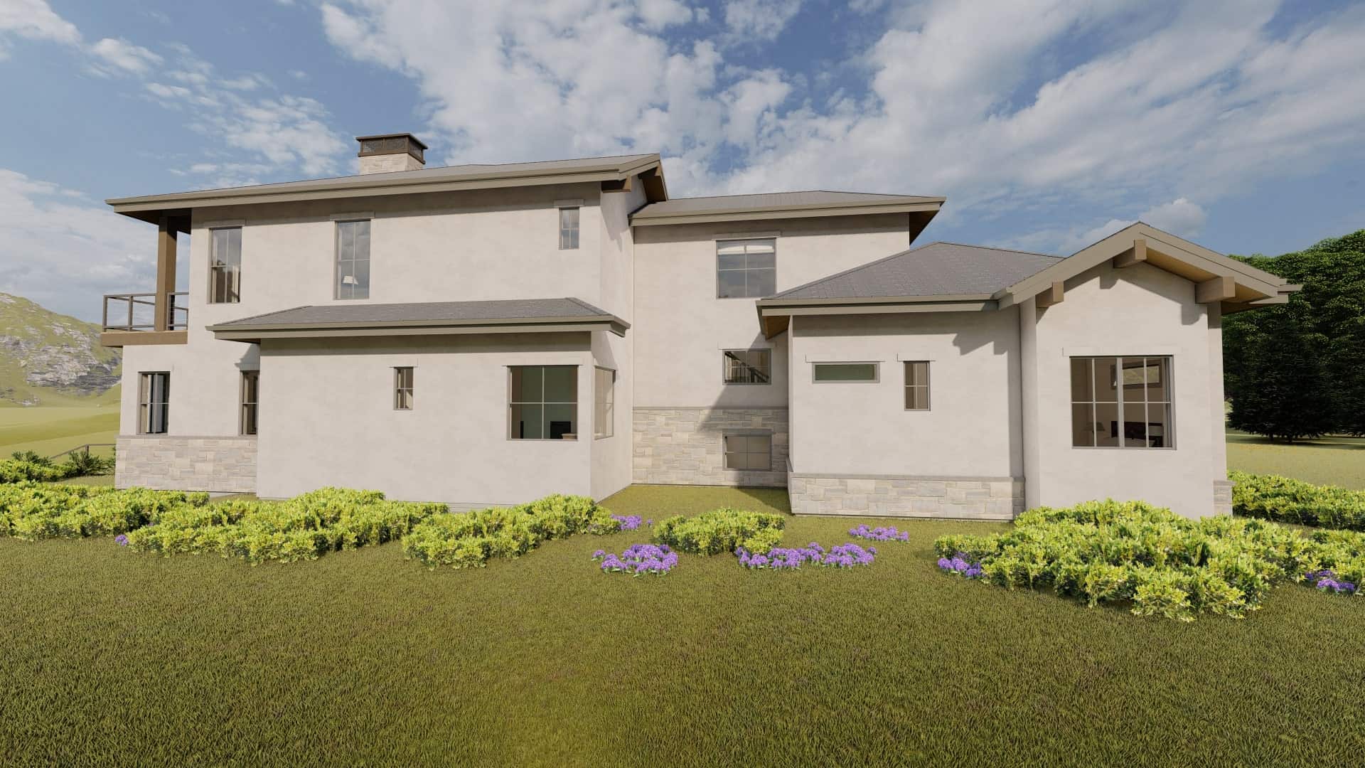 Side View of this 6-Bedroom, 5419 Sq Ft Plan - 194-1065