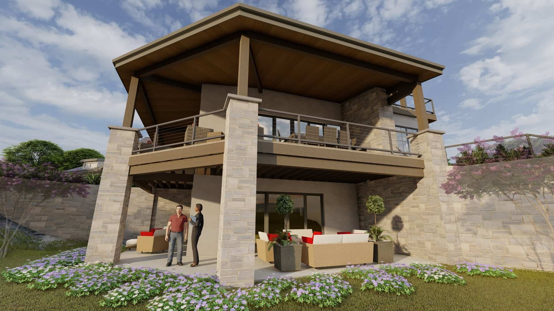 Deck of this 6-Bedroom, 5419 Sq Ft Plan - 194-1065