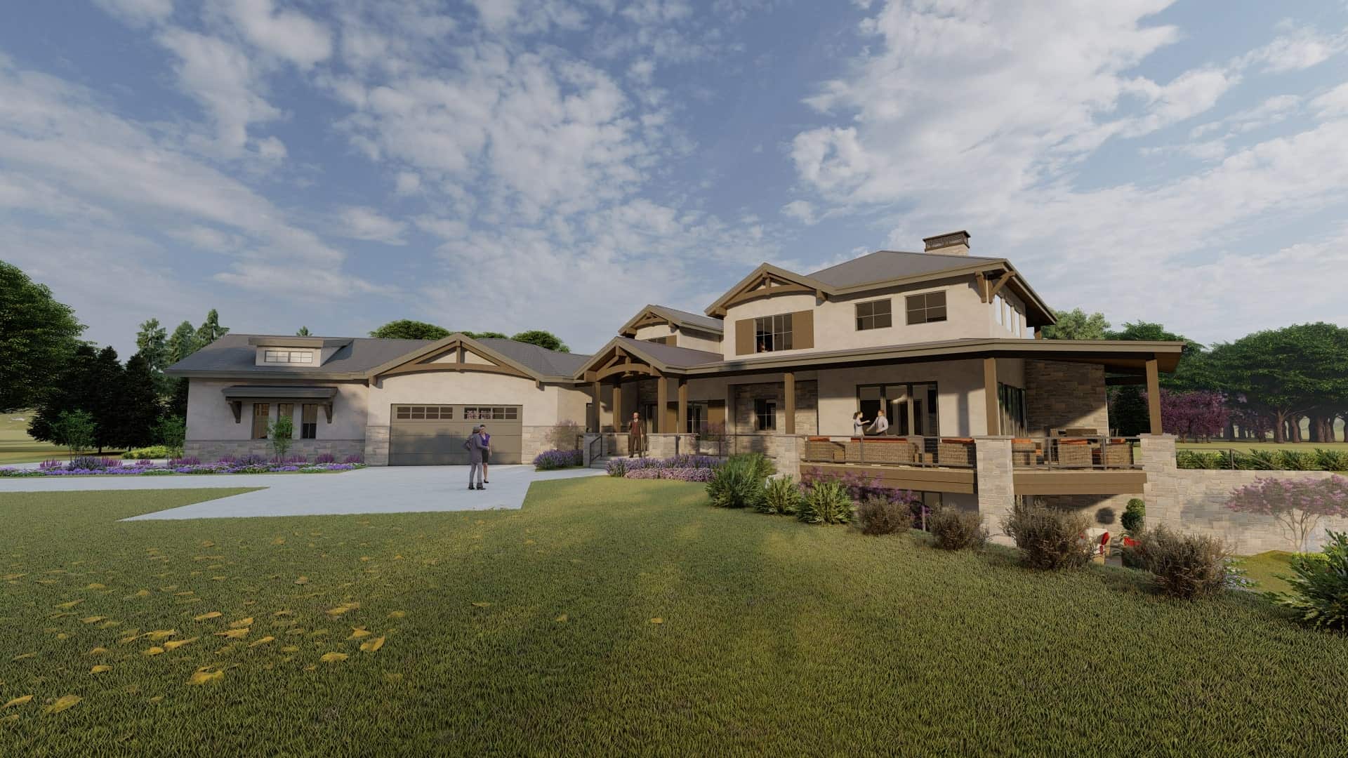 Right Side View of this 6-Bedroom, 5419 Sq Ft Plan - 194-1065