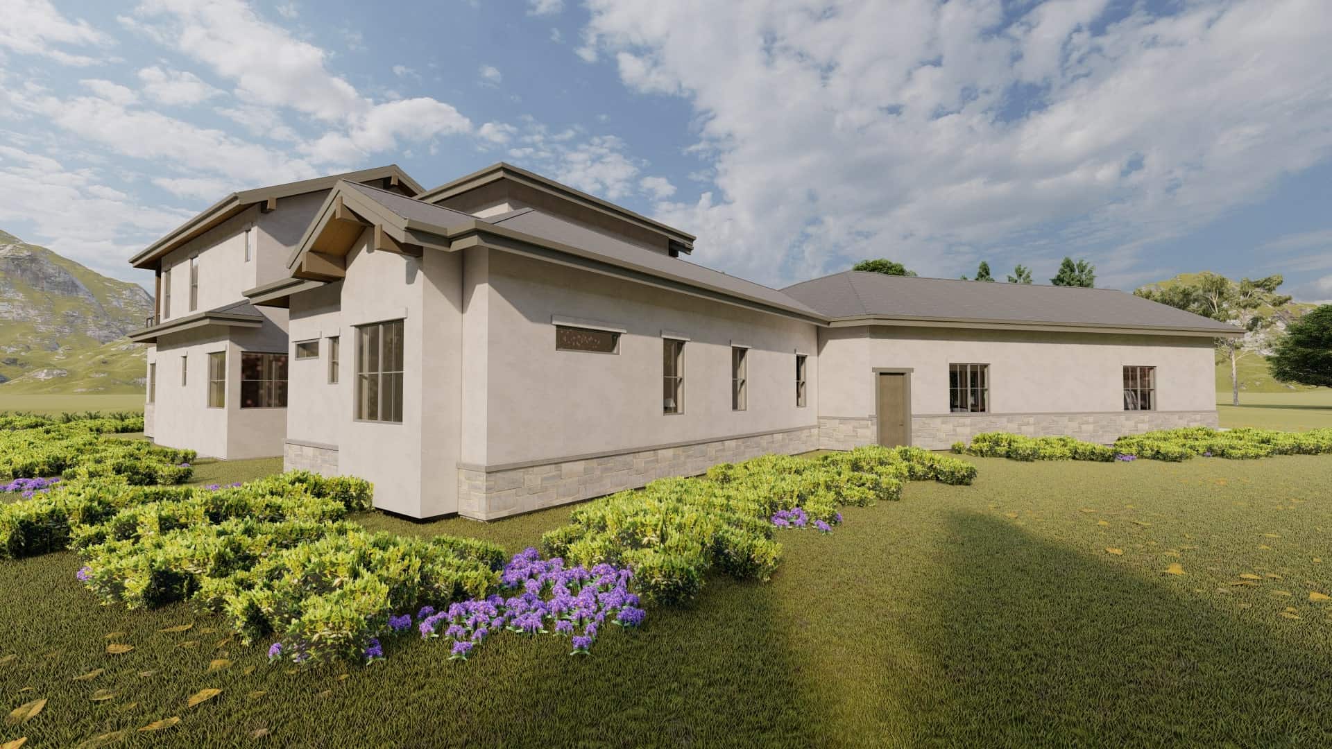 Rear View of this 6-Bedroom, 5419 Sq Ft Plan - 194-1065