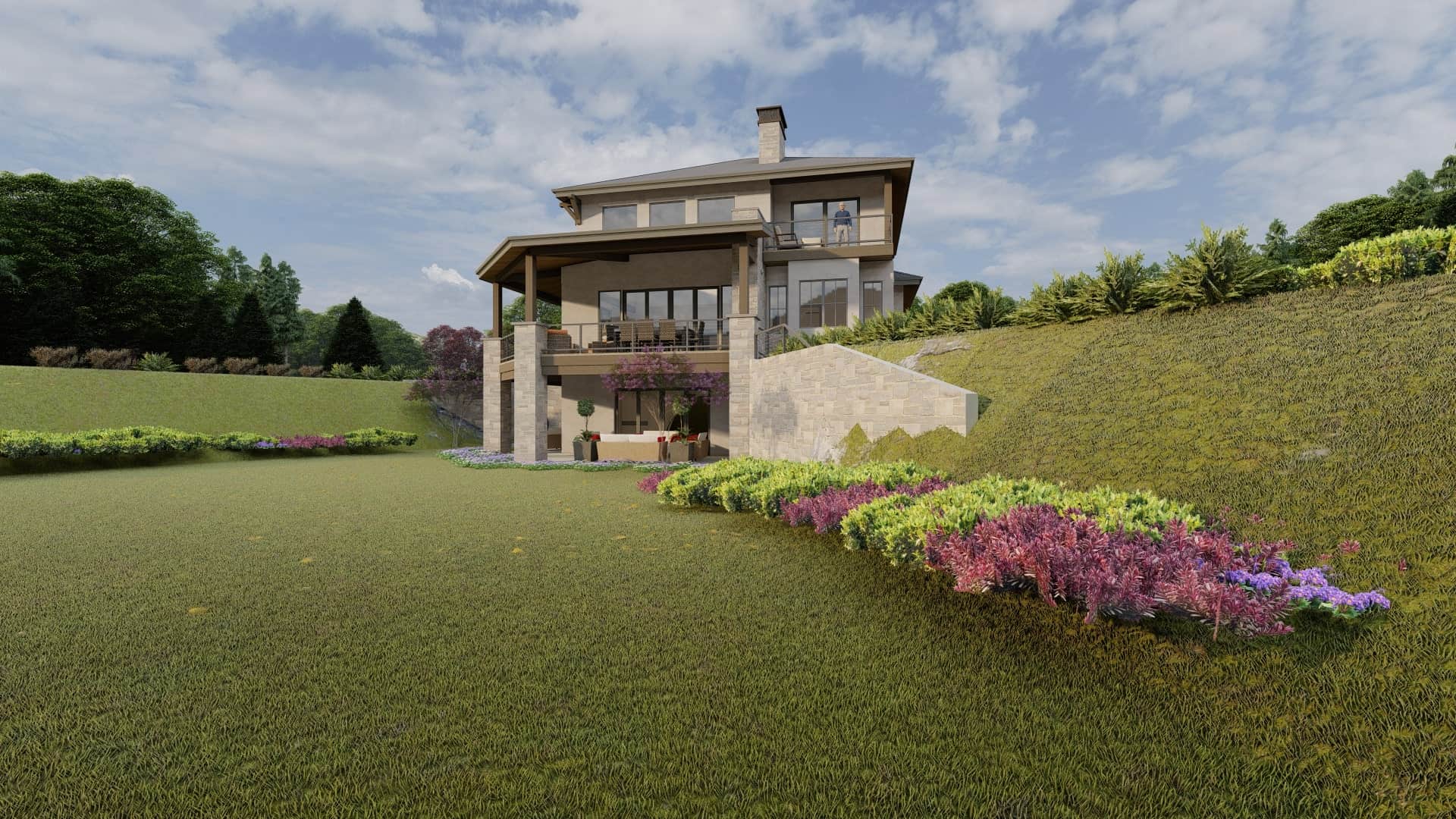 Side View of this 6-Bedroom, 5419 Sq Ft Plan - 194-1065