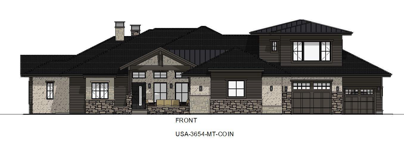 Home Plan Front Elevation of this 5-Bedroom,6317 Sq Ft Plan -194-1067