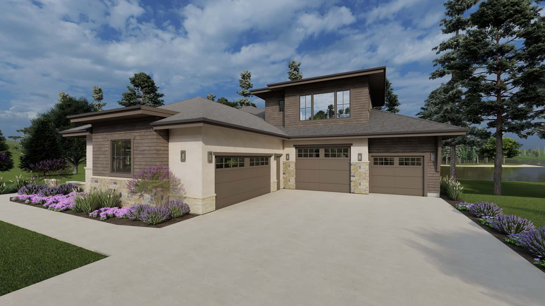 Garage of this 5-Bedroom, 6317 Sq Ft Plan - 194-1067