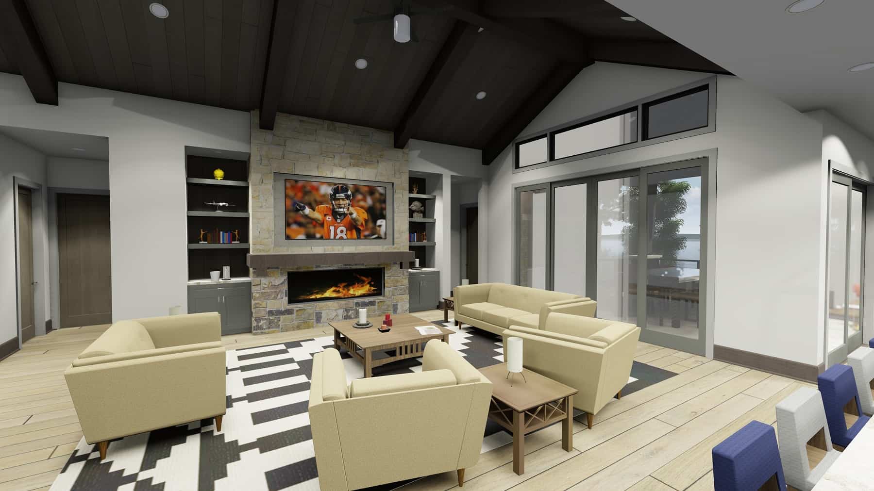 Living Room of this 5-Bedroom, 6317 Sq Ft Plan - 194-1067