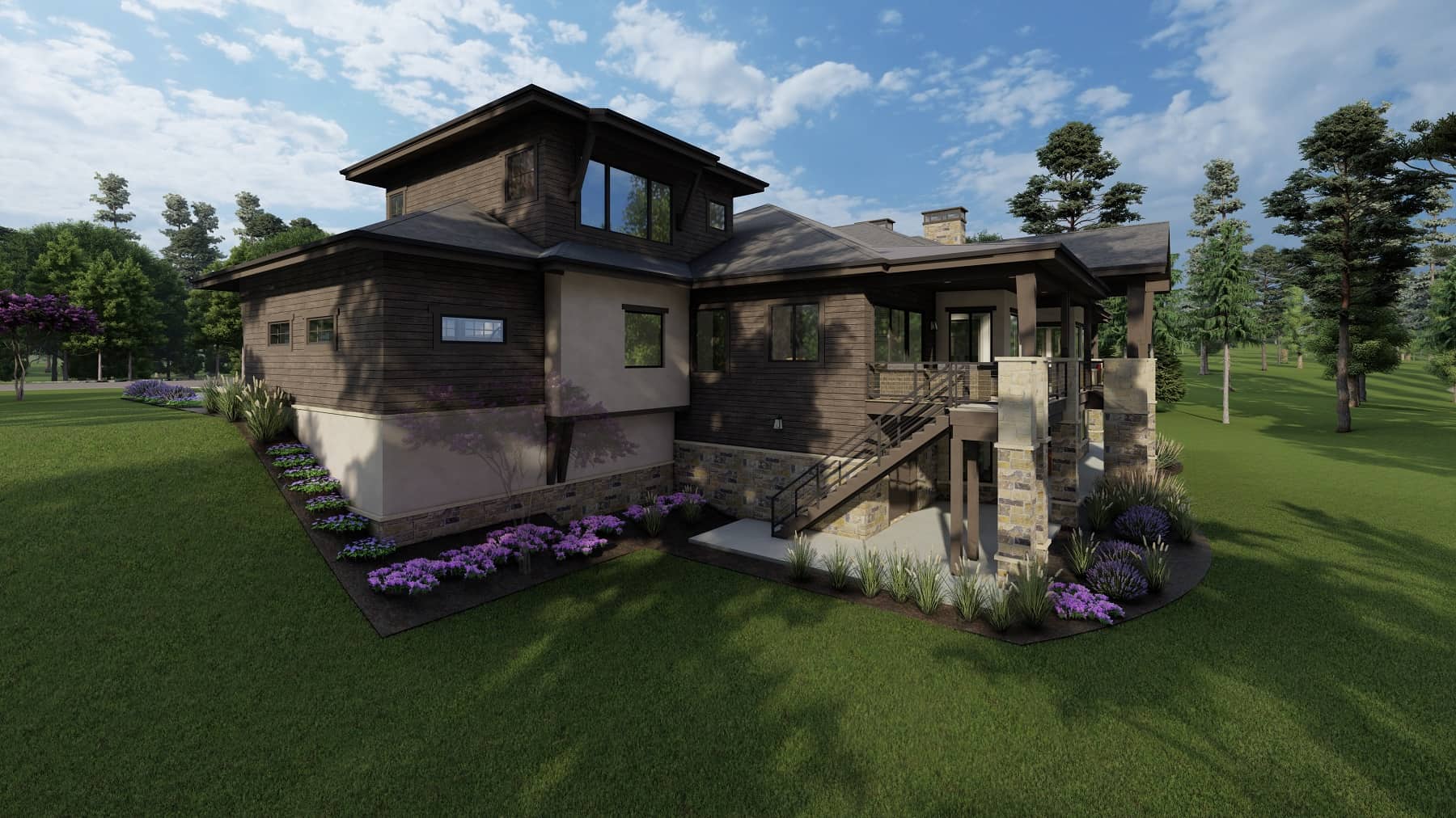Side View of this 5-Bedroom, 6317 Sq Ft Plan - 194-1067