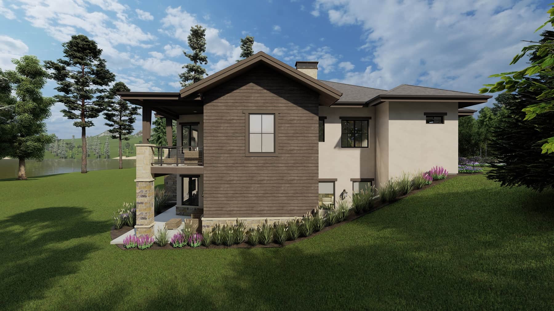 Side View of this 5-Bedroom, 6317 Sq Ft Plan - 194-1067