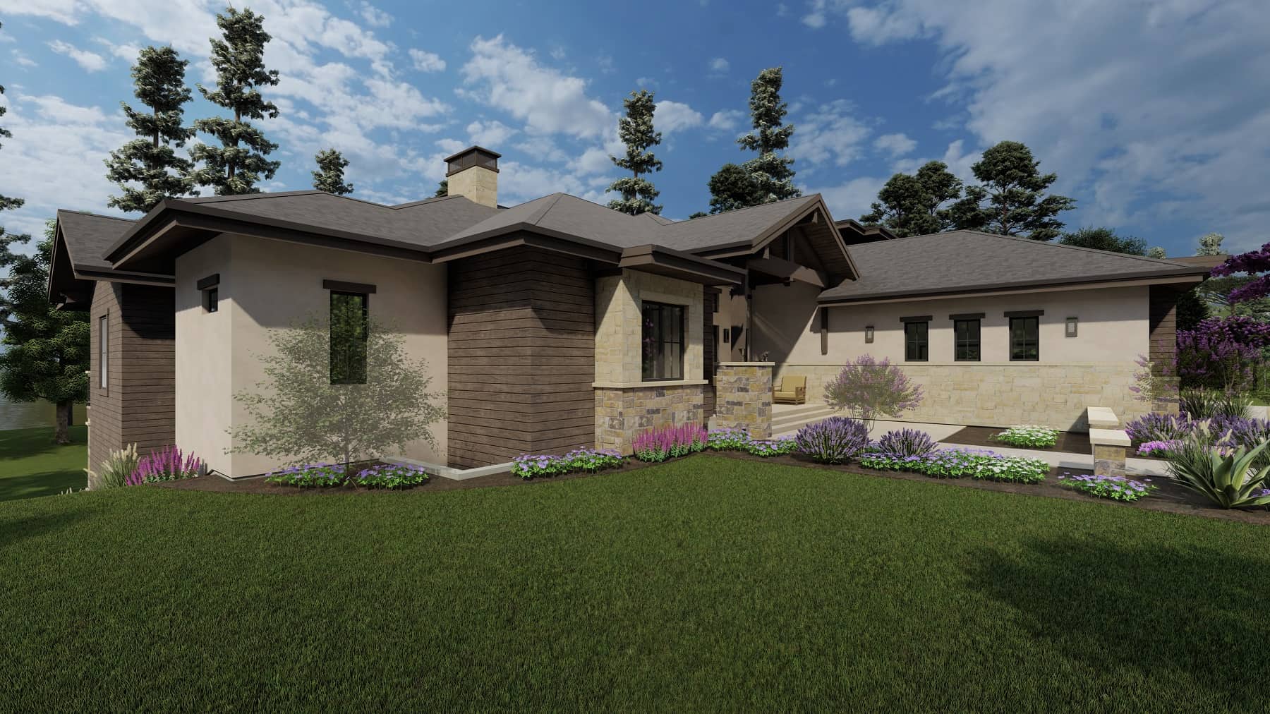 Side View of this 5-Bedroom, 6317 Sq Ft Plan - 194-1067