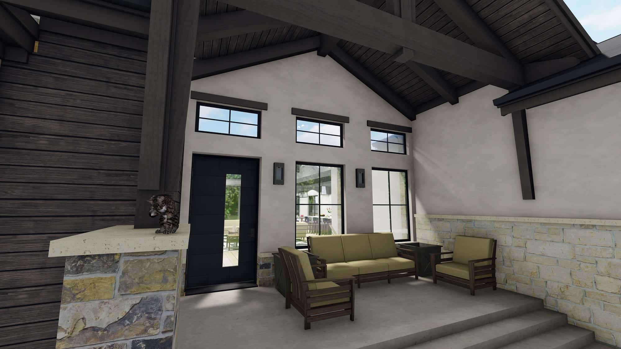 Porch of this 5-Bedroom, 6317 Sq Ft Plan - 194-1067