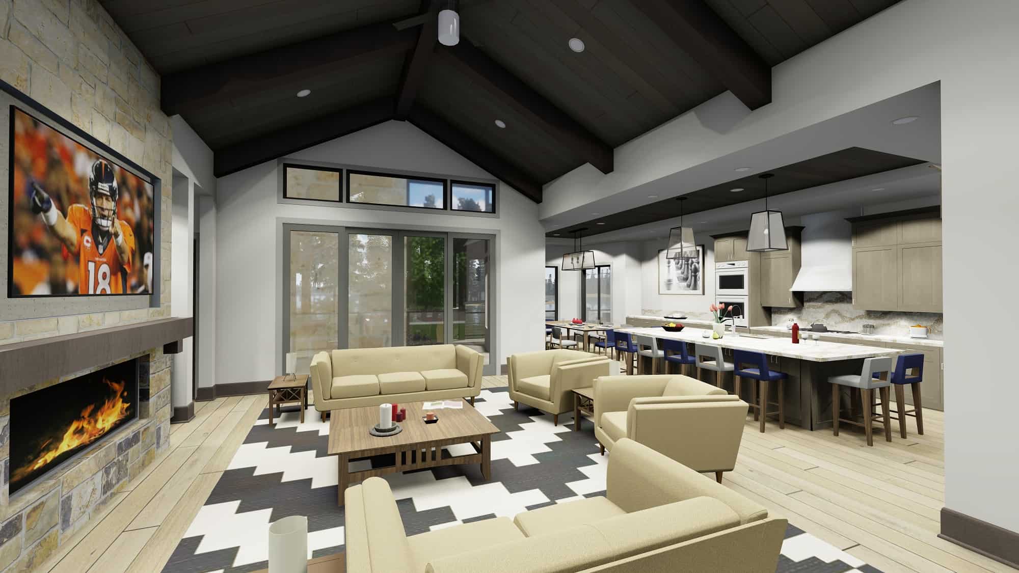 Living Room of this 5-Bedroom, 6317 Sq Ft Plan - 194-1067