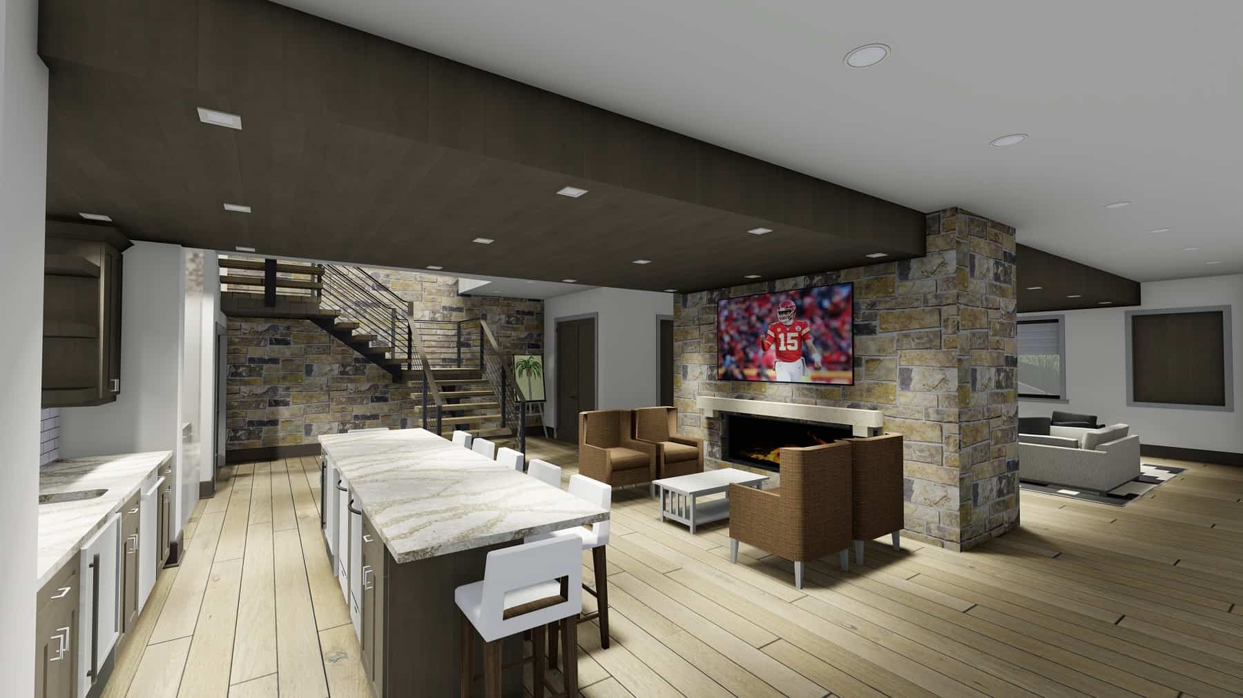 Kitchen: Kitchen Island of this 5-Bedroom, 6317 Sq Ft Plan - 194-1067
