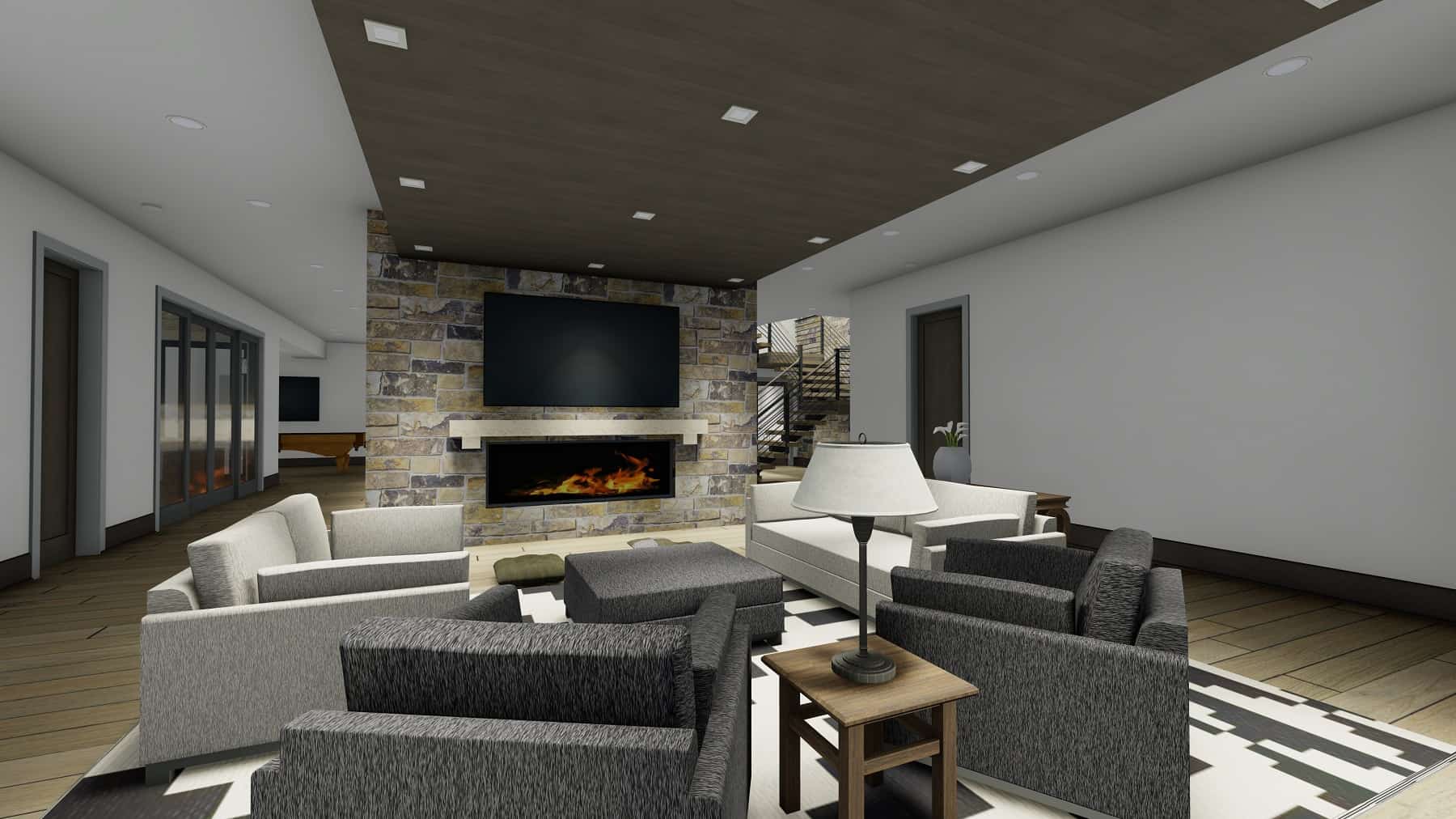 Hearth Room of this 5-Bedroom, 6317 Sq Ft Plan - 194-1067