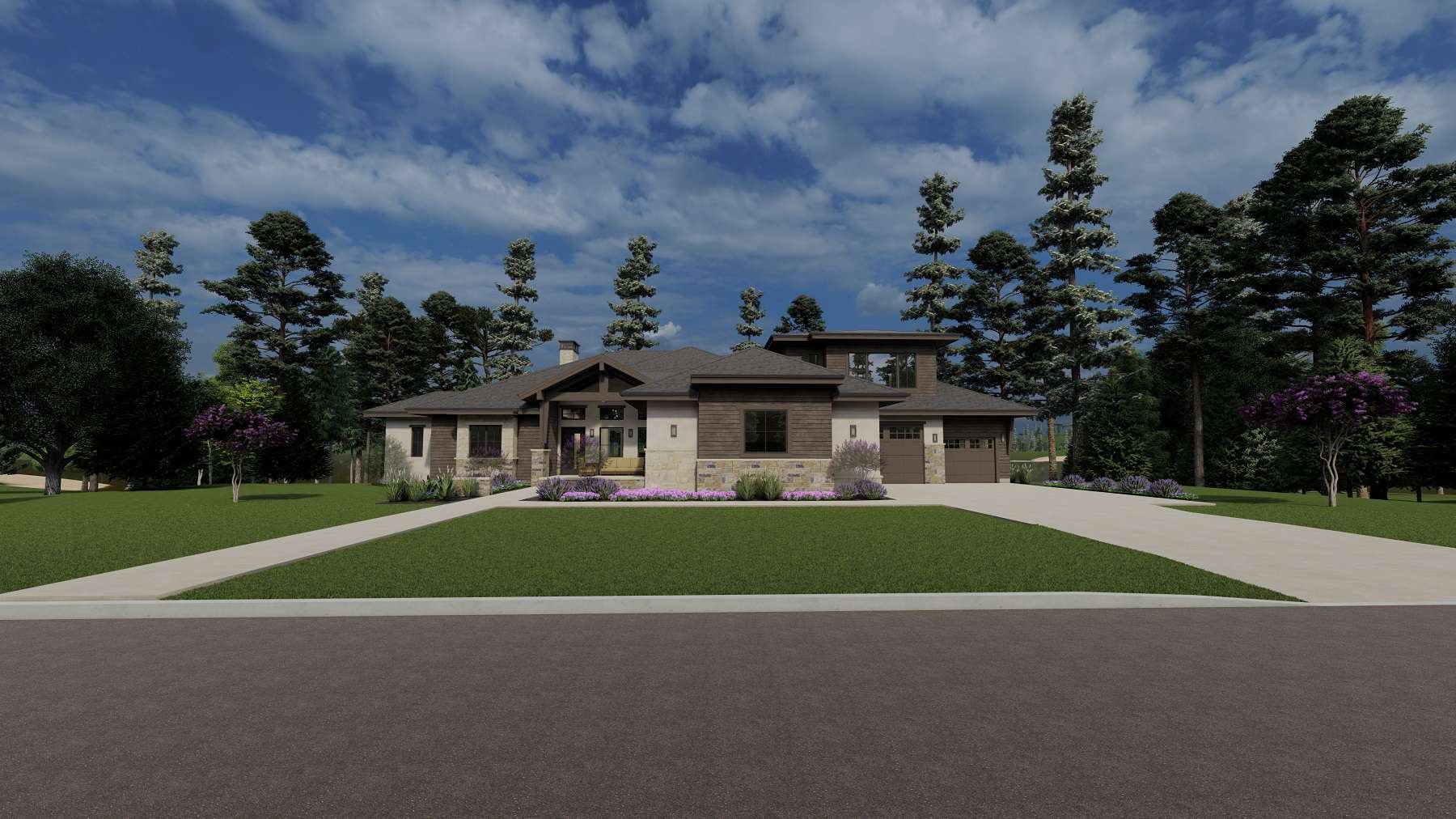 Front View of this 5-Bedroom, 6317 Sq Ft Plan - 194-1067