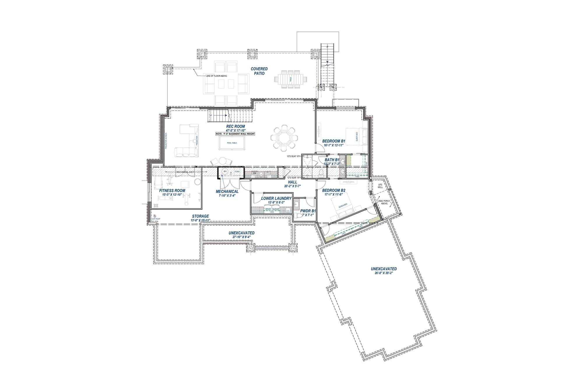 Basement of French Plan #194-1068