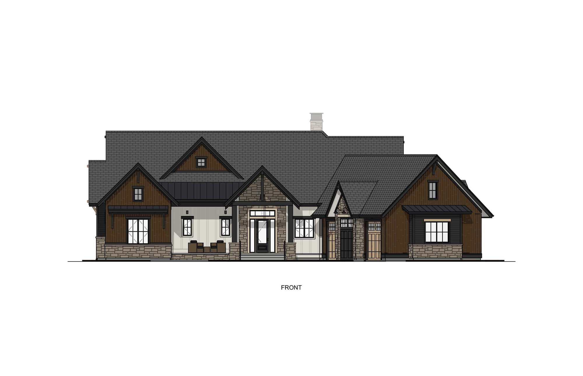 Home Plan Front Elevation of this 2-Bedroom,2700 Sq Ft Plan -194-1068