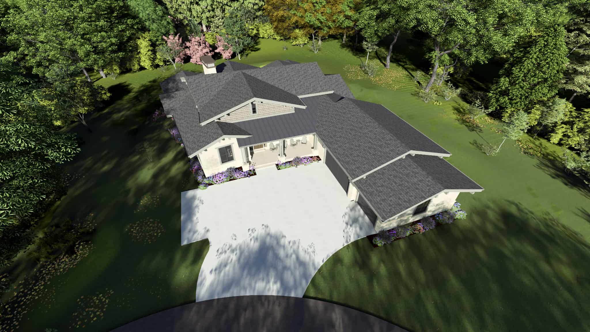 Aerial View of this 3-Bedroom,2734 Sq Ft Plan -194-1069