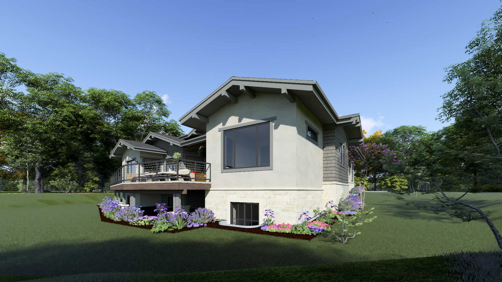 Rear View of this 3-Bedroom,2734 Sq Ft Plan -194-1069