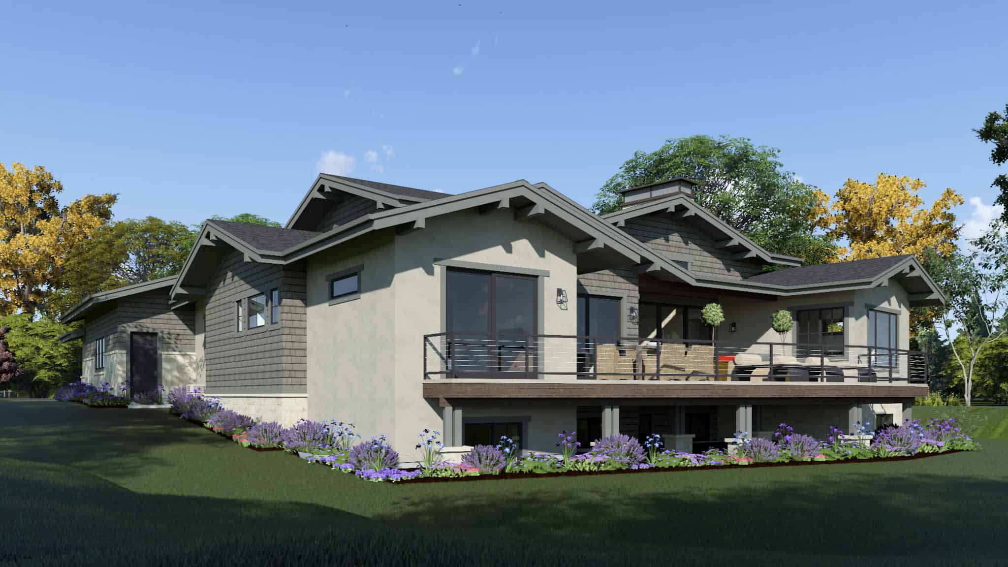 Rear View of this 3-Bedroom,2734 Sq Ft Plan -194-1069