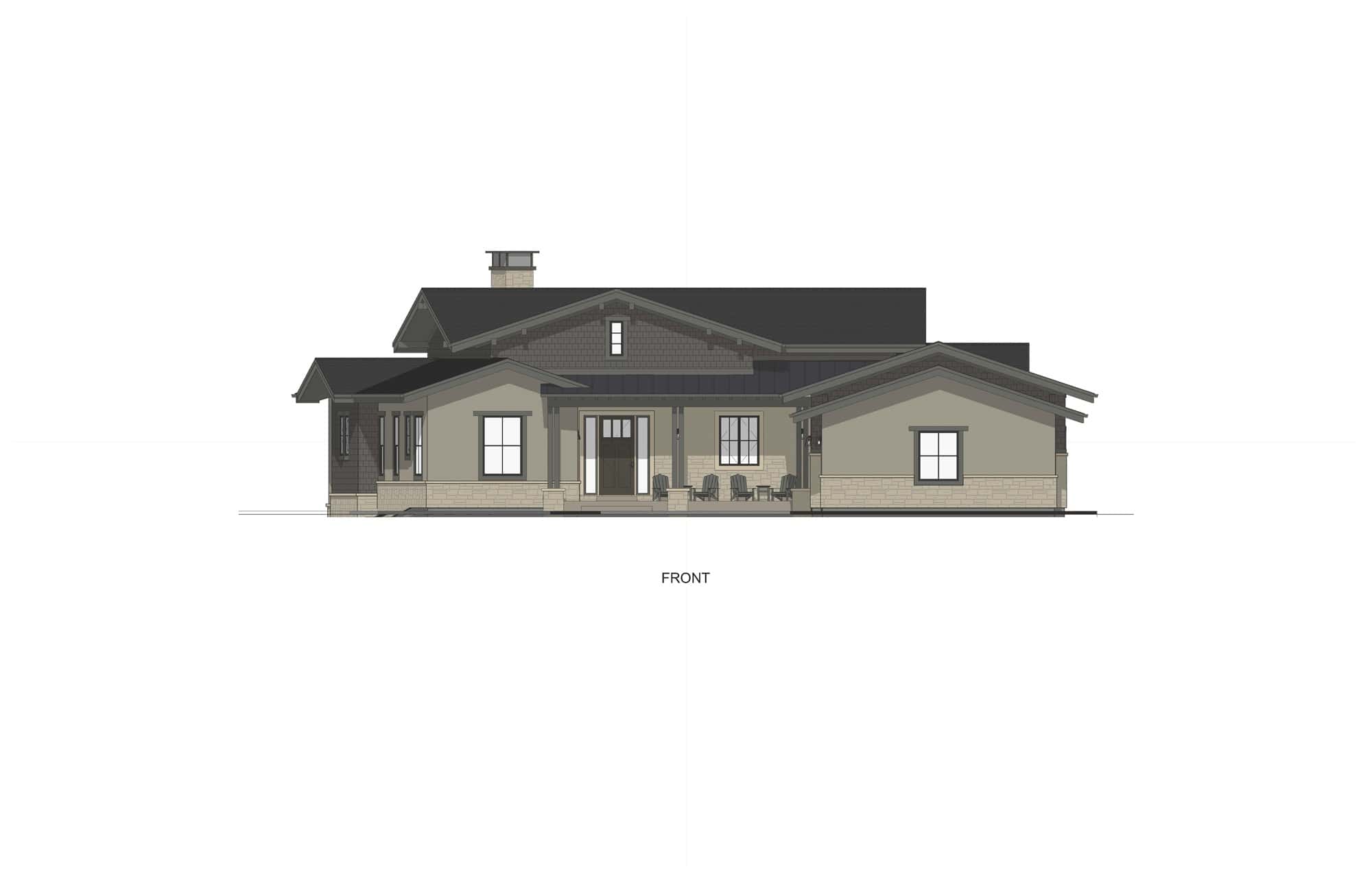 Home Plan Front Elevation of this 3-Bedroom,2734 Sq Ft Plan -194-1069