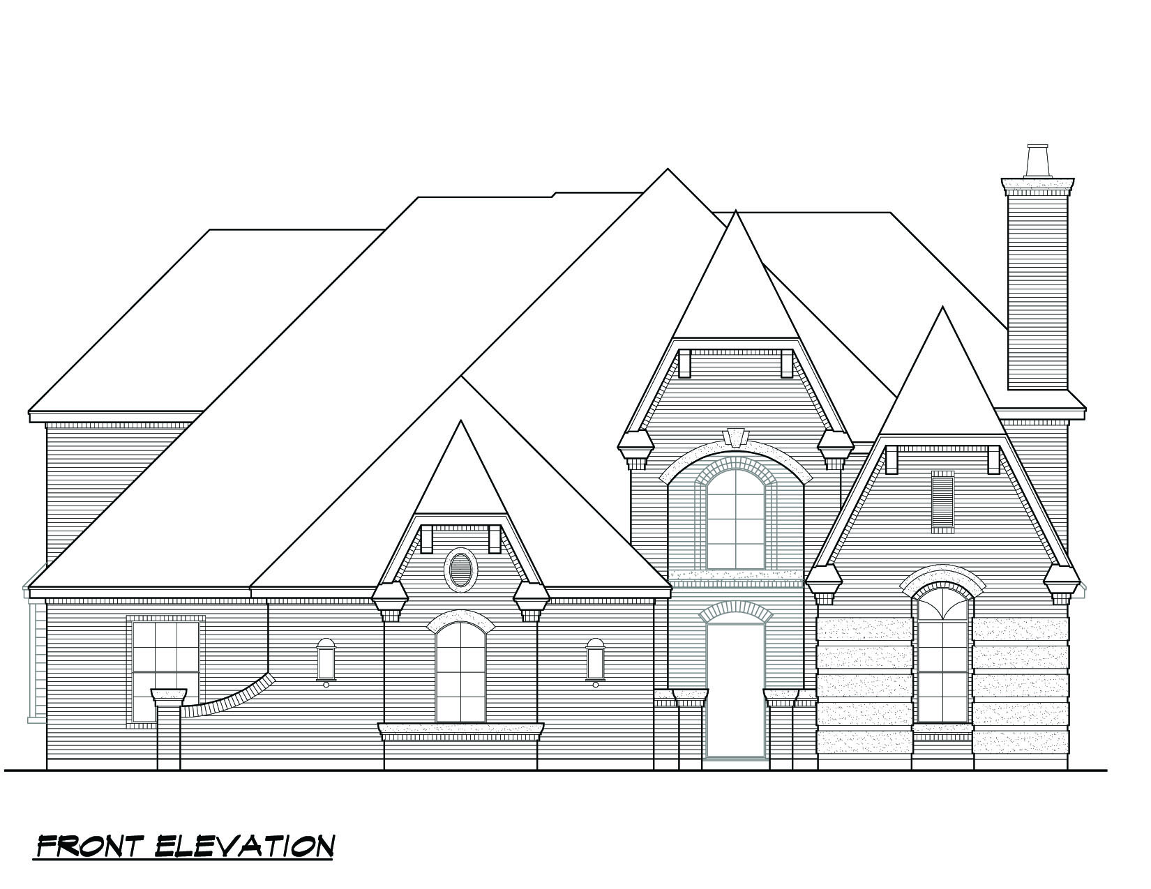 Home Plan Front Elevation of this 3-Bedroom,3965 Sq Ft Plan -195-1002